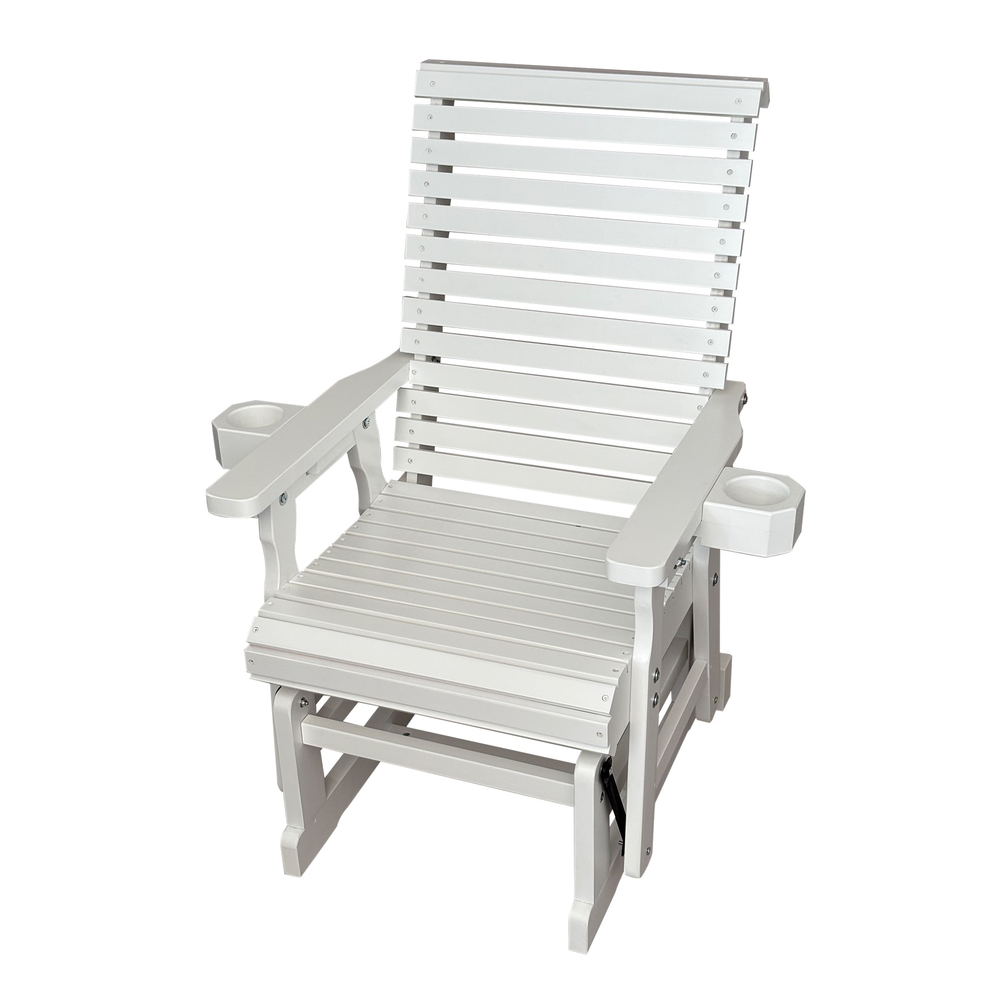 Fortune Candy GX001BRW 1 Seater Patio Glider with Cup Holders