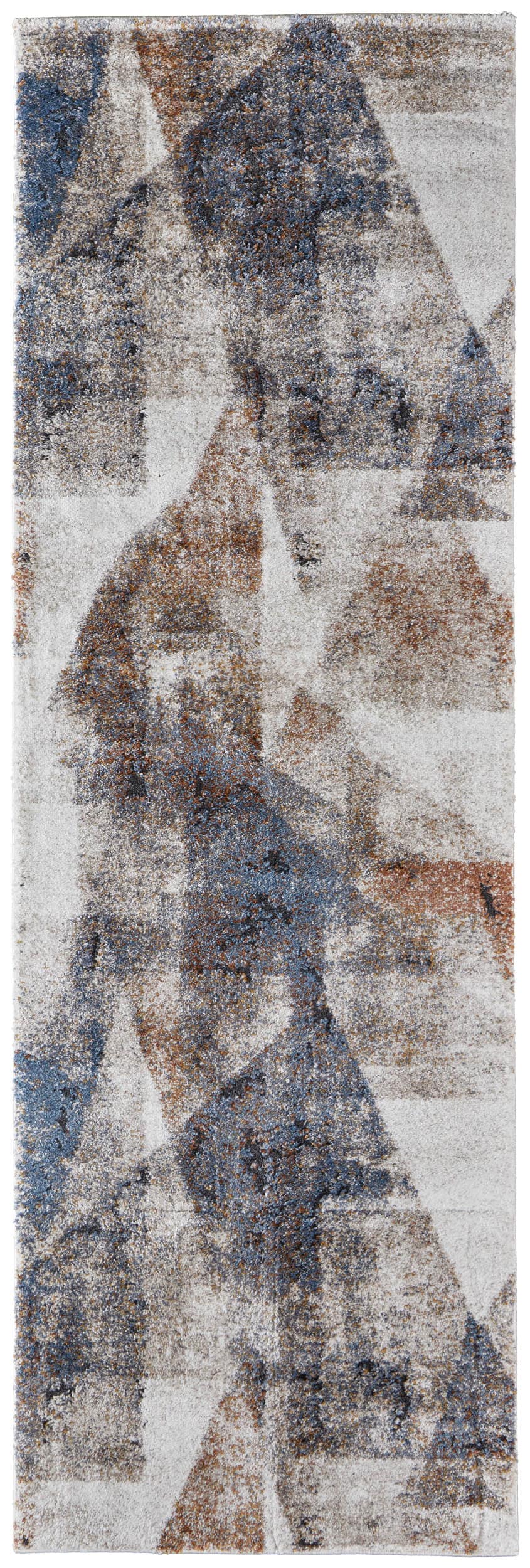 Room Envy GILR39MKBLUIVYI6A 2 x 8 (ft) Loomed Blue/Ivory/Taupe Rectangular Indoor Pet Friendly Runner rug