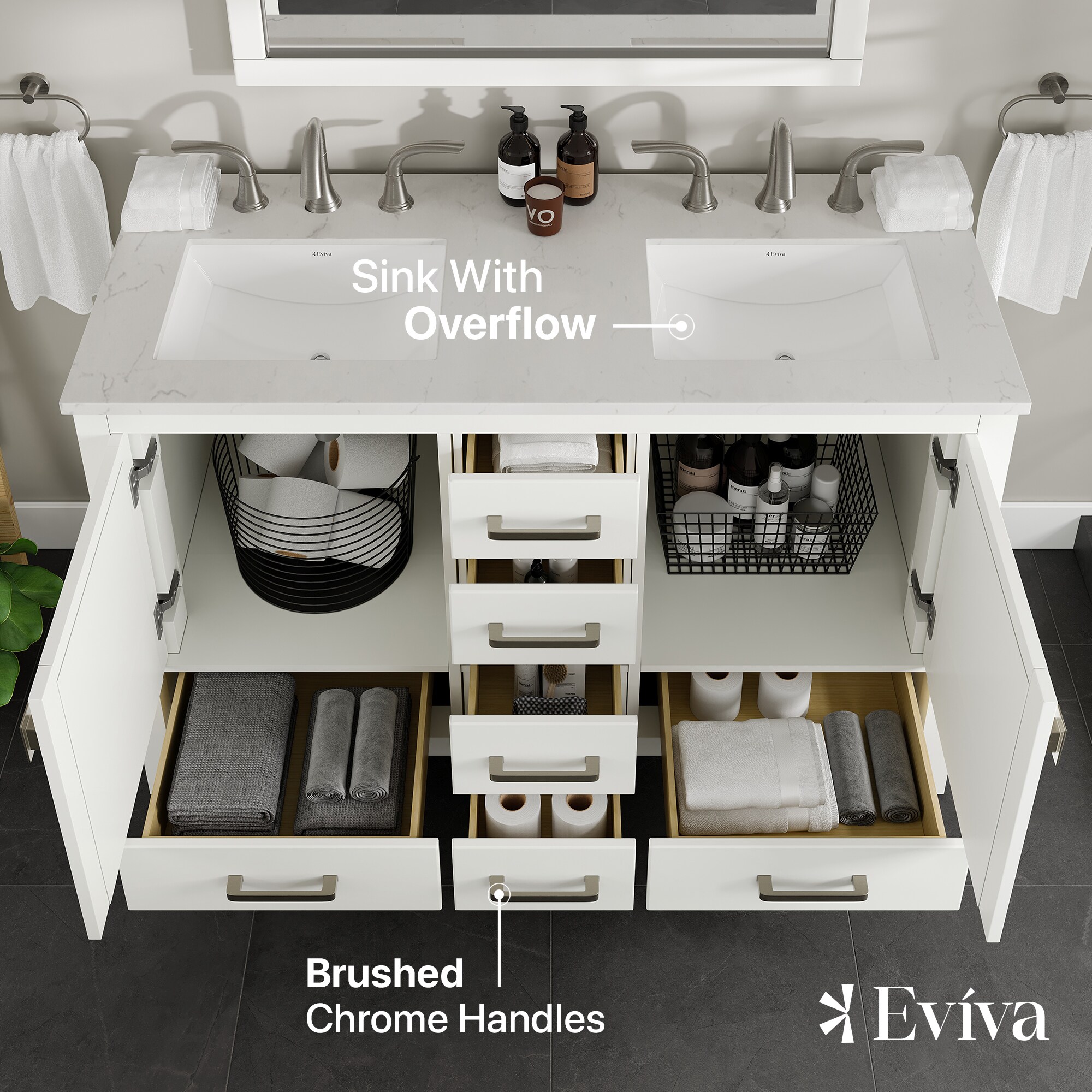 Eviva EVVN412-48WH-DS-Q Bath-Vanity-Combo - View #3