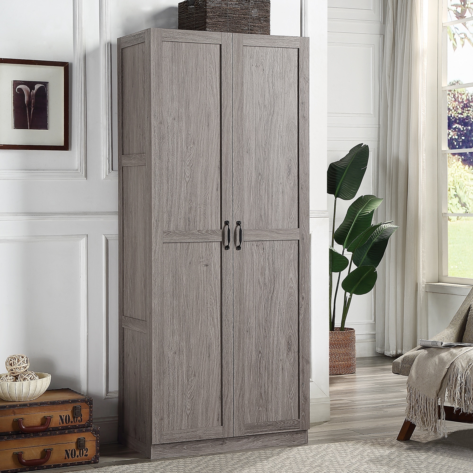 Manhattan Comfort 2GLF-GY Grey Armoire