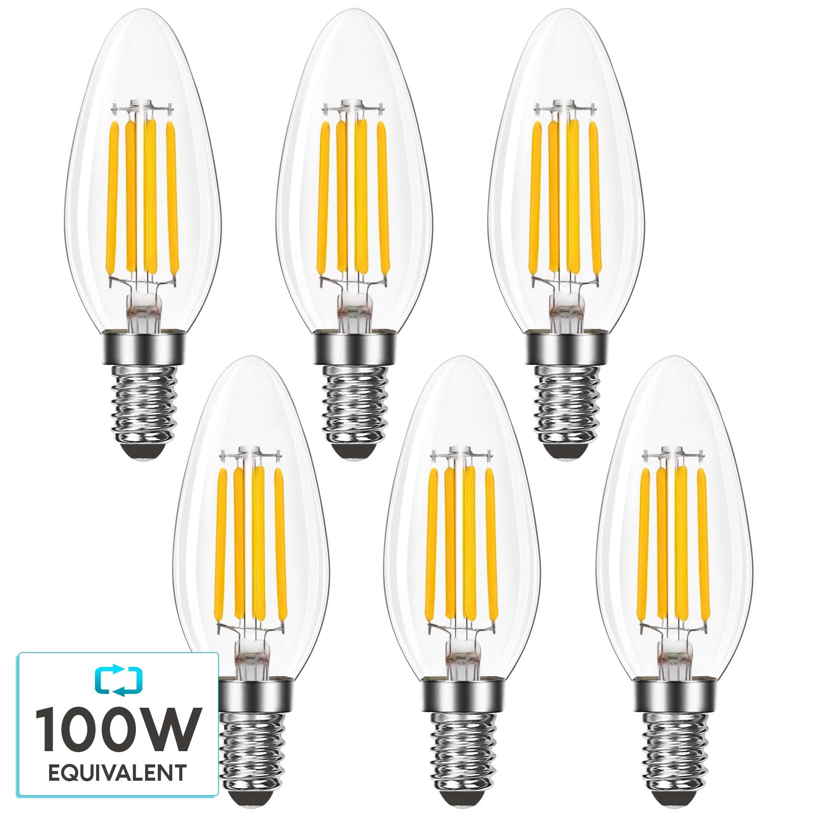 Luxrite EQ B11 Bright White Base (e-12) Dimmable Light Bulb (6-Pack) in the Decorative Light Bulbs at Lowes.com