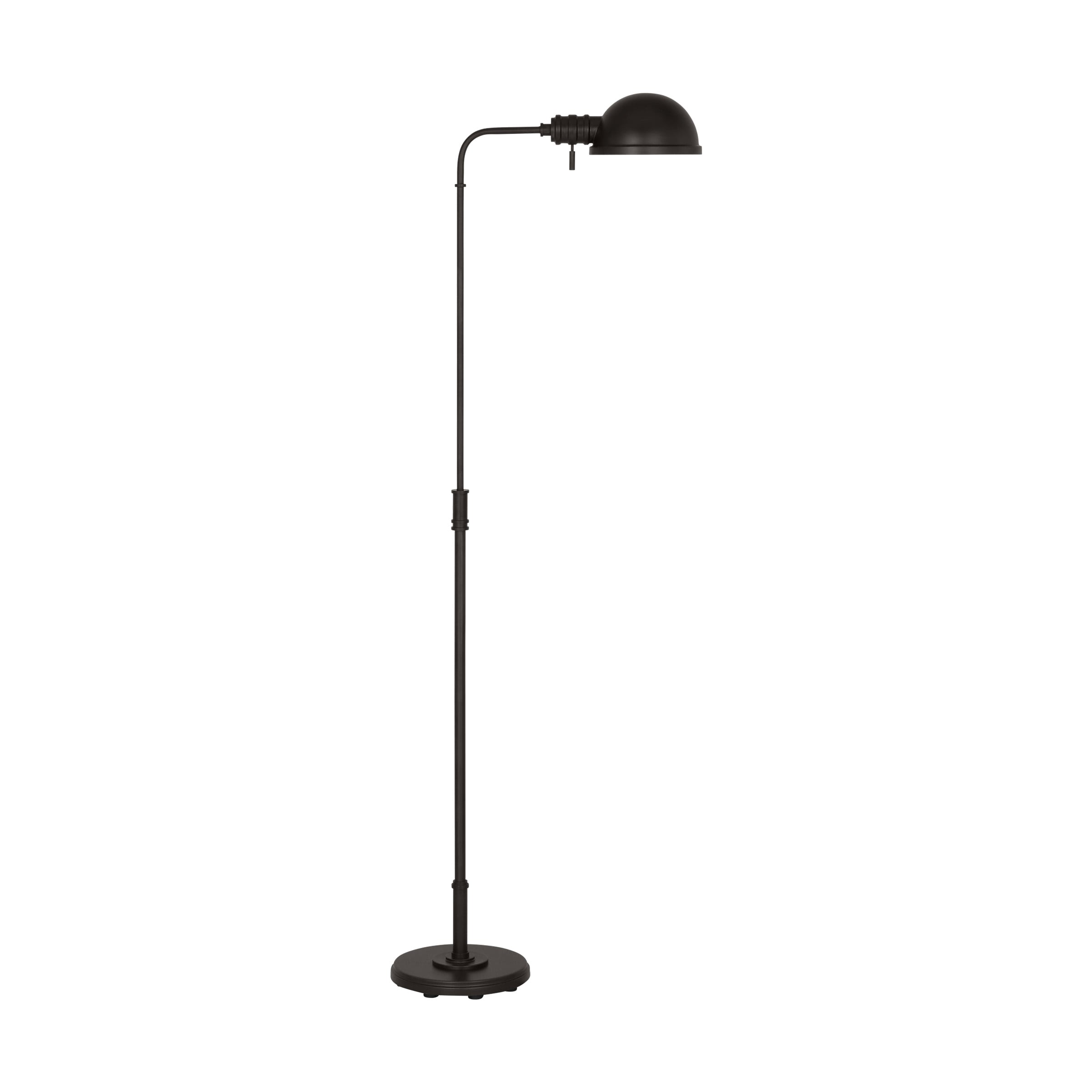 Generation Lighting Belmont 64-in Aged Iron Standard Floor Lamp with Metal Shade