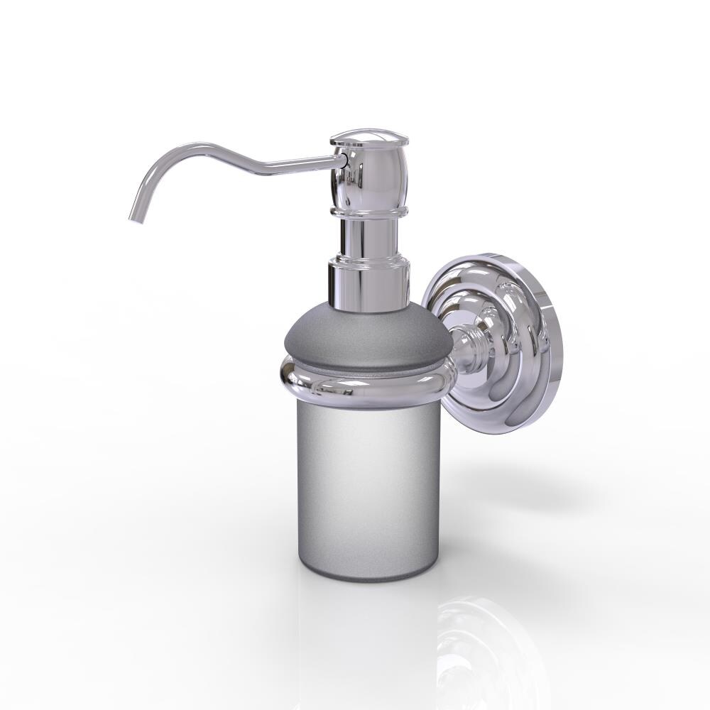 Allied Brass PQN-60-PC Prestige Que New Polished Chrome 5-oz. Capacity Wall-mount Soap and Lotion Dispenser