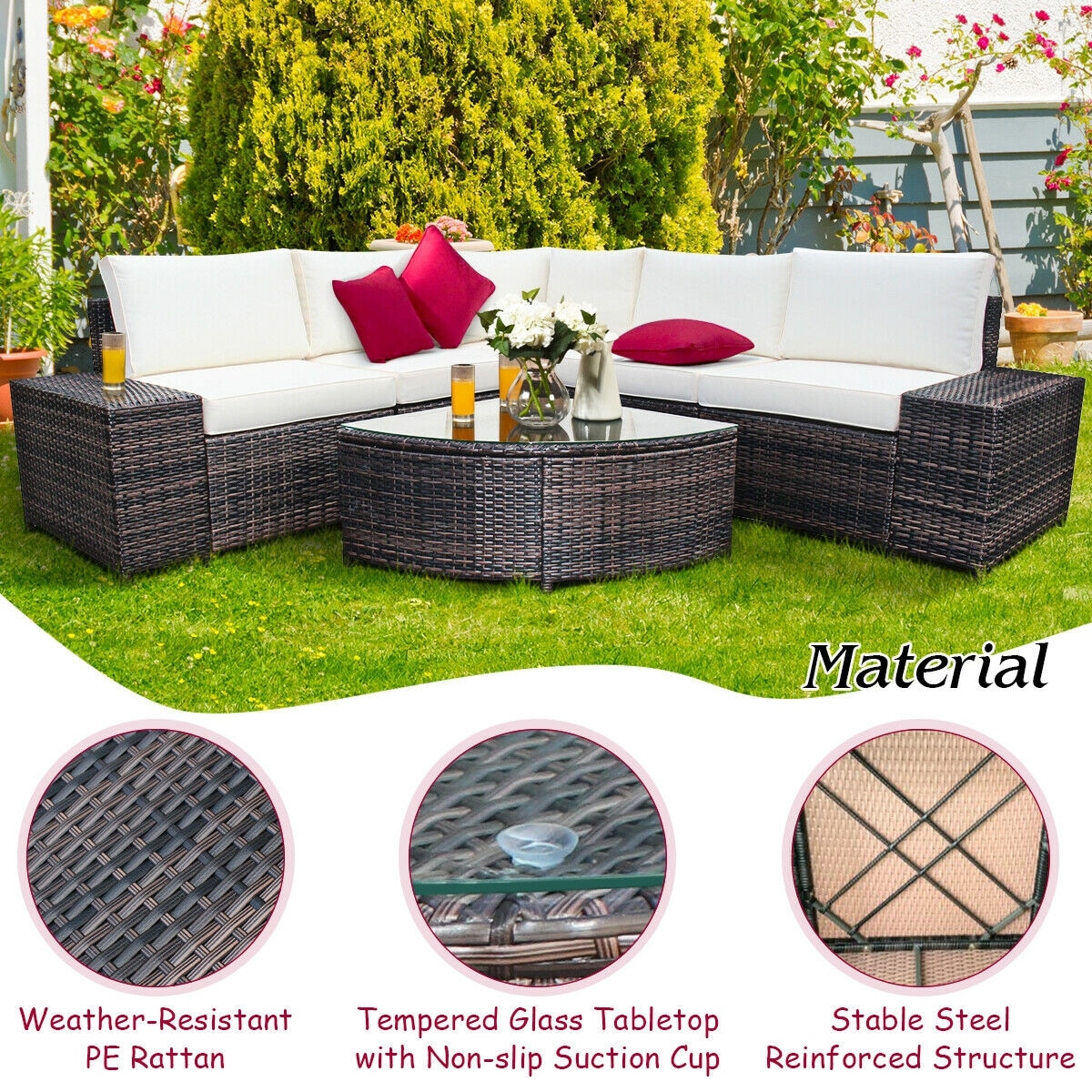 Forclover HBV-HW664WH Patio-Sofas-Daybeds - View #8