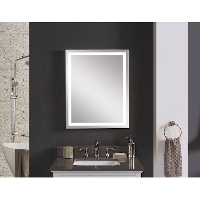 Allen Roth Hutchinson 24 In W X 30, Lighted Bathroom Mirror Installation