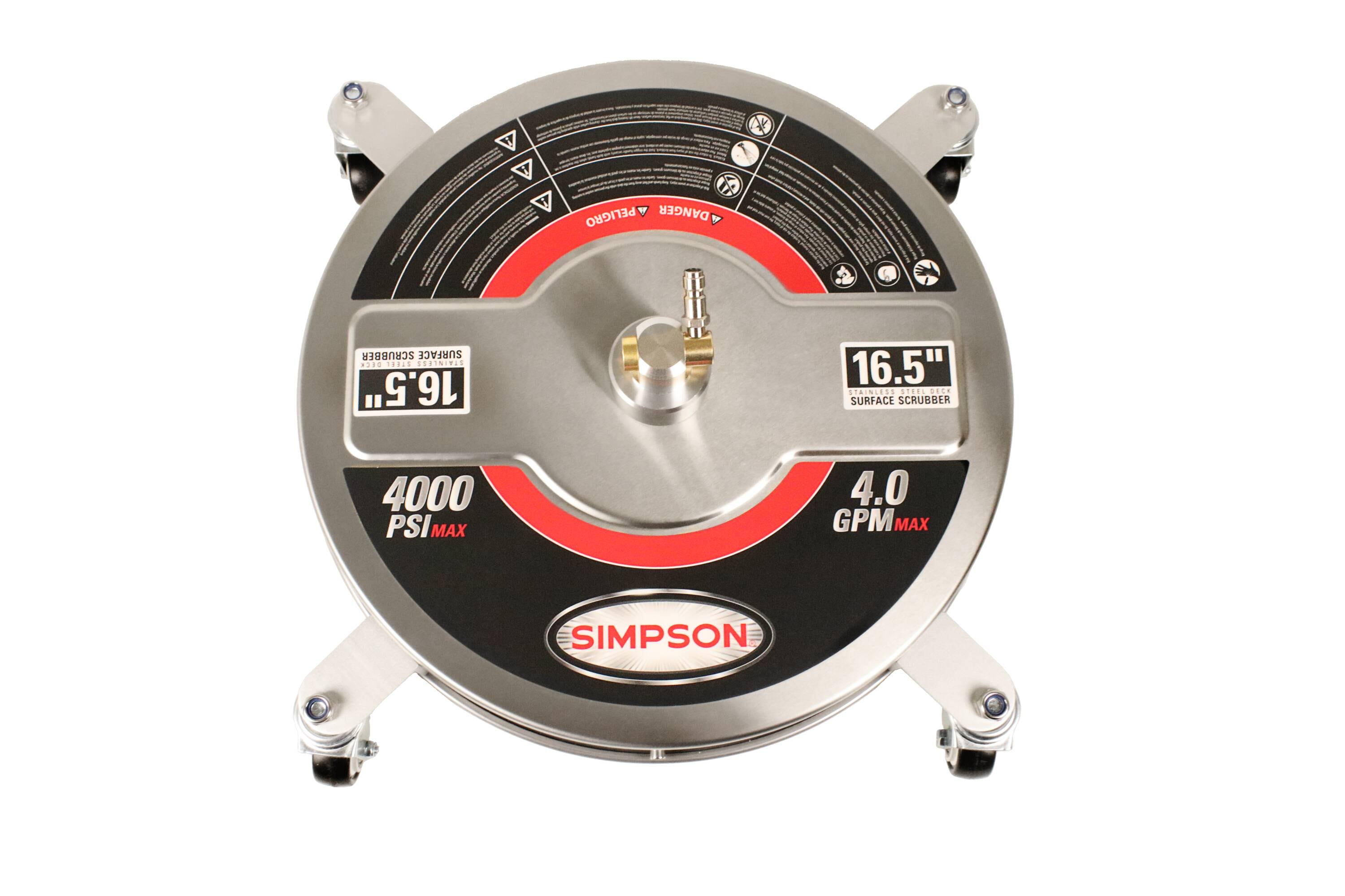 SIMPSON 16.5-in up to 4000-PSI Rotating surface cleaner for Gas pressure washers #80625