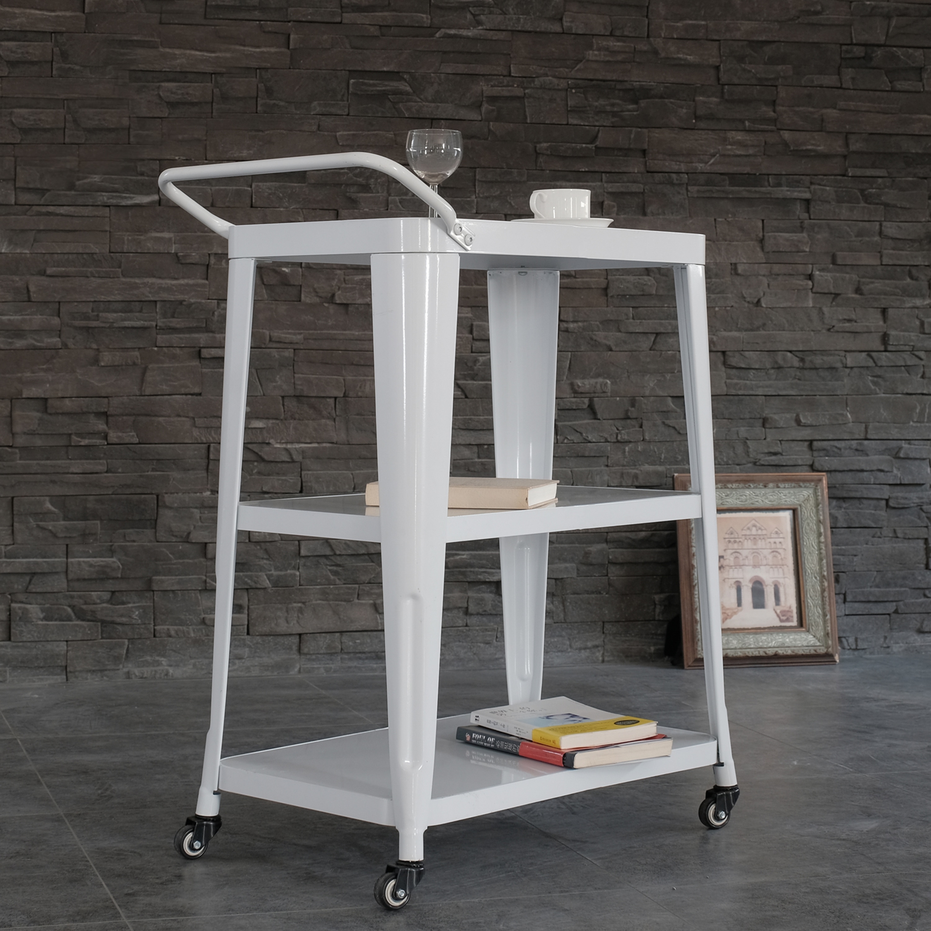 AC Pacific HAROLD-WHITE-CART Kitchen-Furniture - View #4