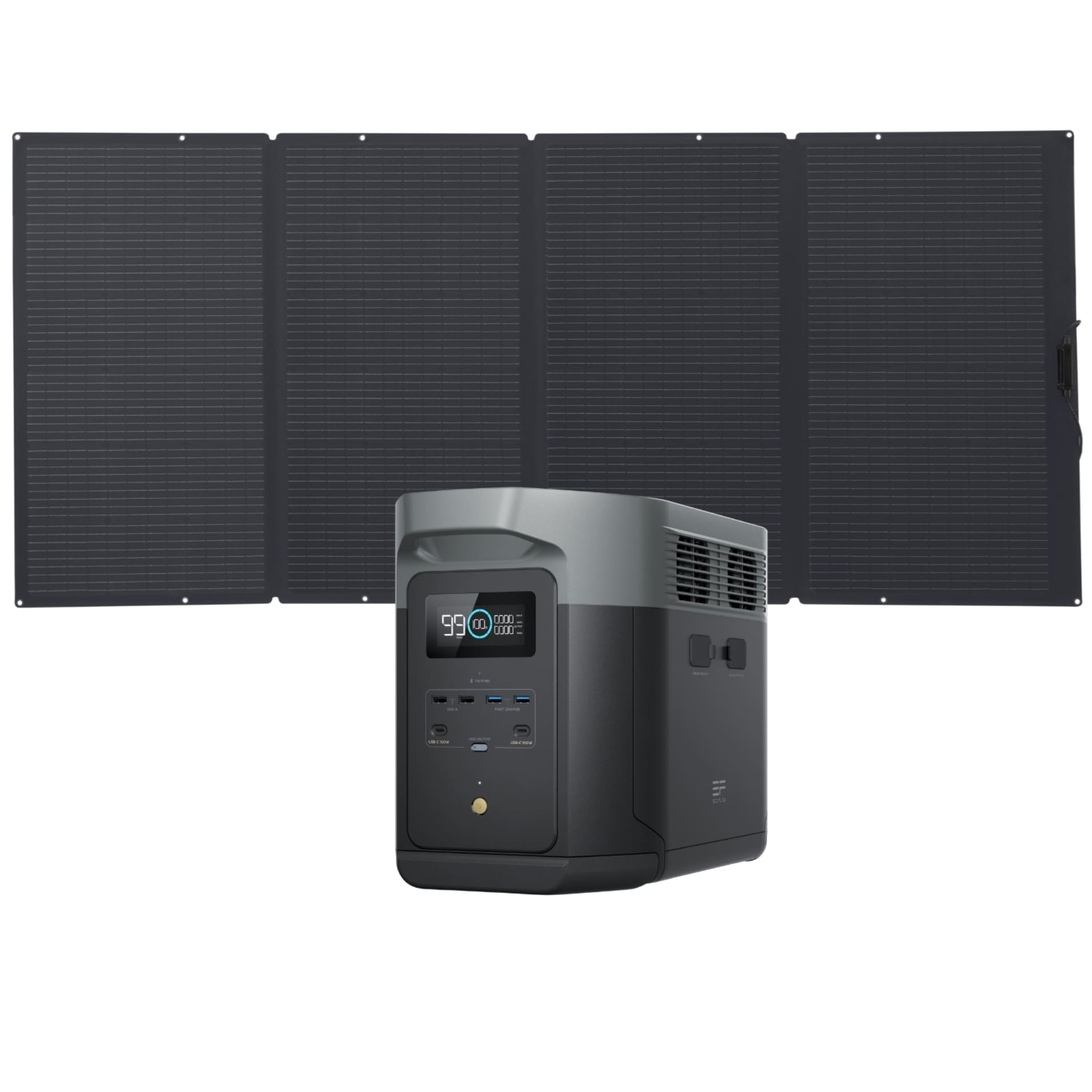 Ecoflow Delta 2 Max With 400w Solar Panel 2400 Watts Portable Power Station 1 Solar Panel 9739