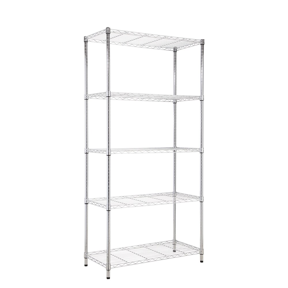 MZG Steel Heavy Duty 5-Tier Utility Shelving Unit (36-in W x 18-in D x ...