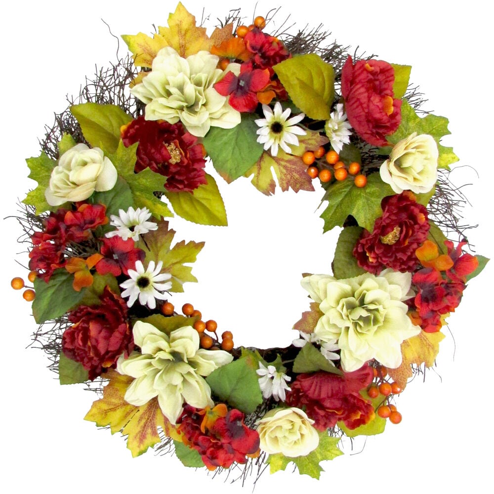 Fraser Hill Farm FF024SPWR002-0MLT 4.5-in H Christmas Hanging decoration Wreath