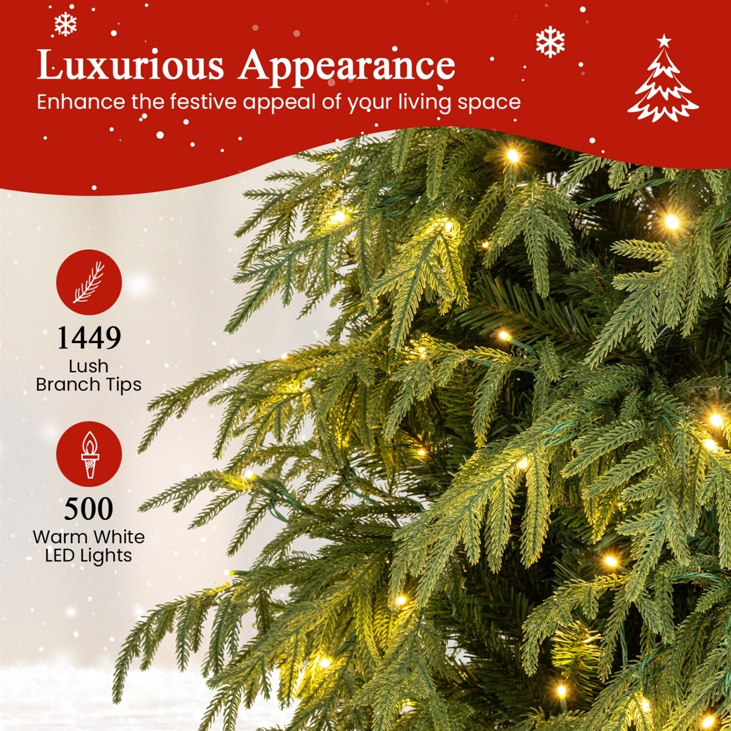LIVIZA HYJ25524US-7.5 Artificial-Christmas-Trees - View #6