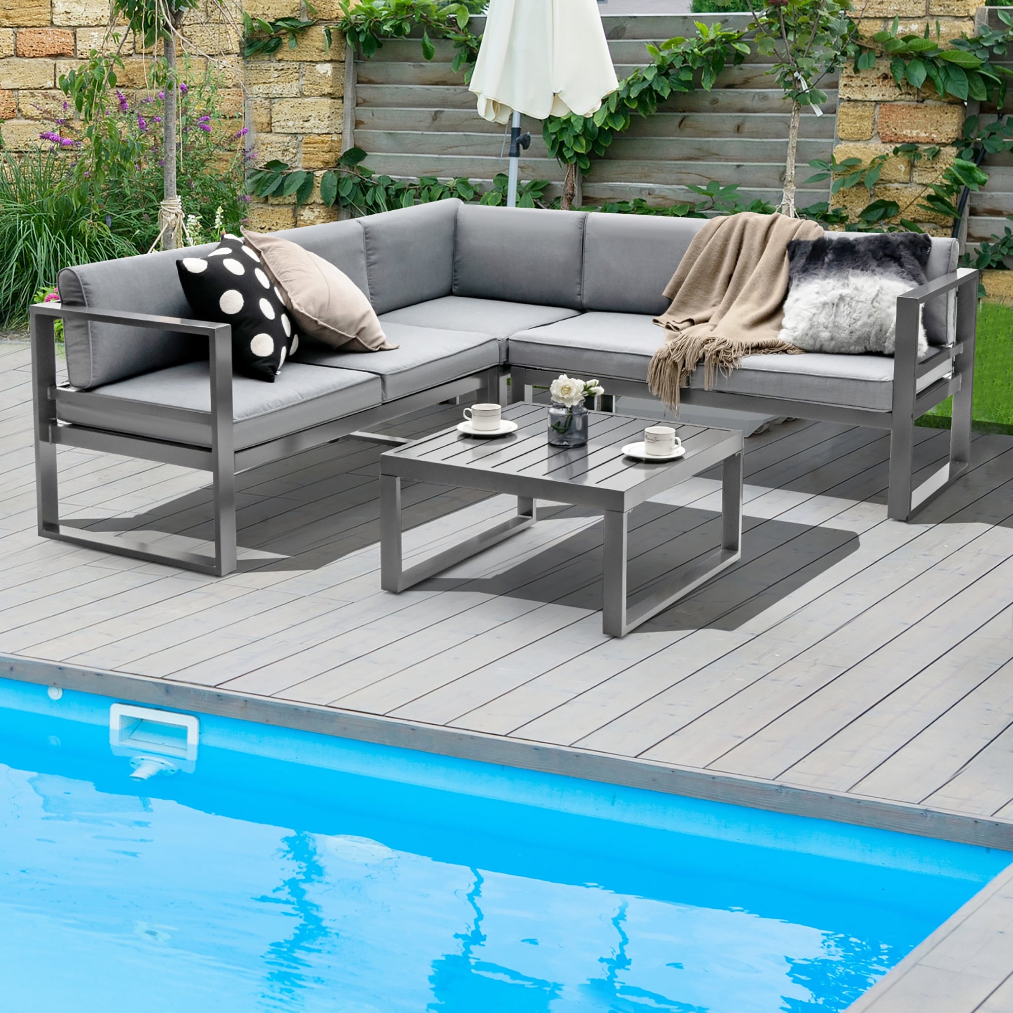 Costway NP10602GR+ Patio-Conversation-Sets - View #7