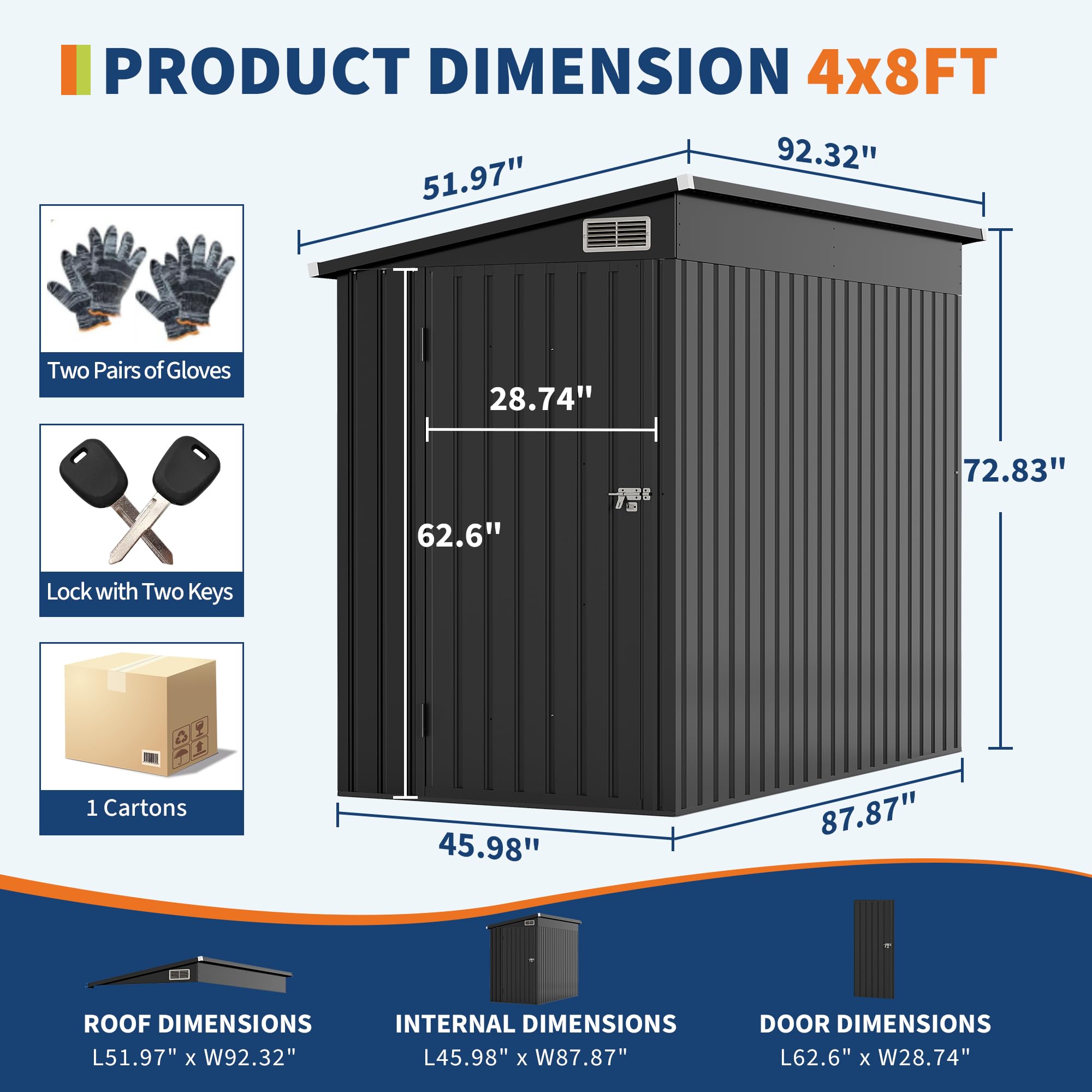 IdealHouse C160WLZLJ4MK Metal-Storage-Buildings-Sheds - View #3