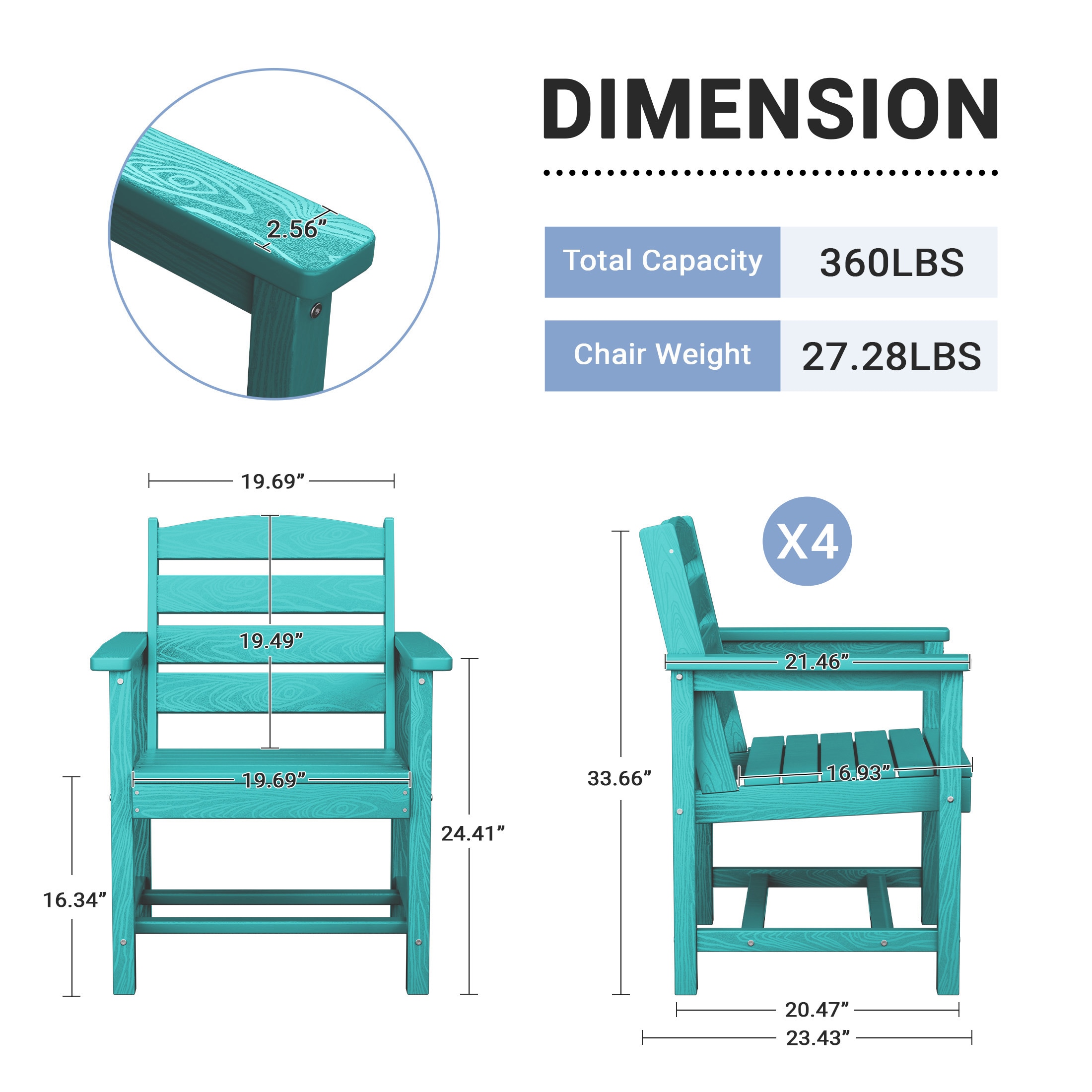 VOUA AK-JKJYCY4-BL Patio-Chairs - View #3