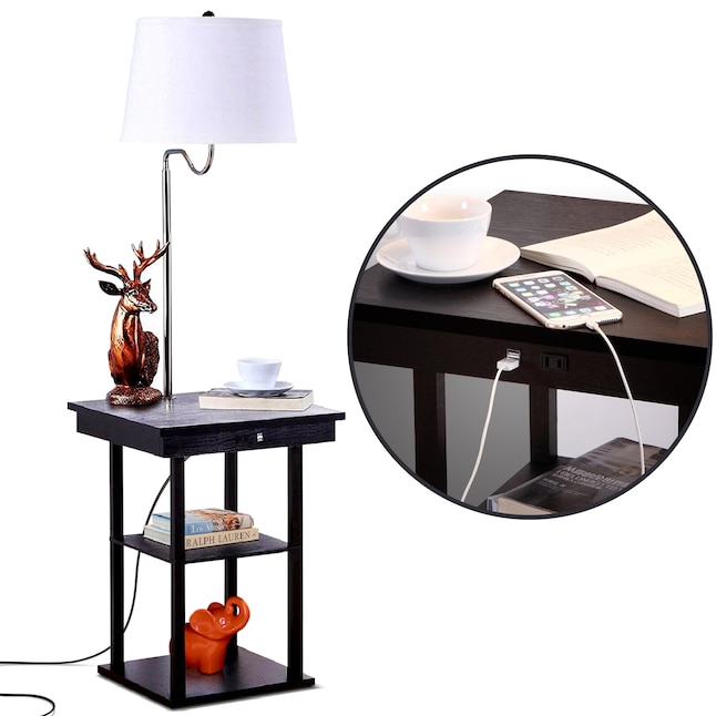 Led Table Lamp With Fabric Shade, Teacup Table Lamp Next To