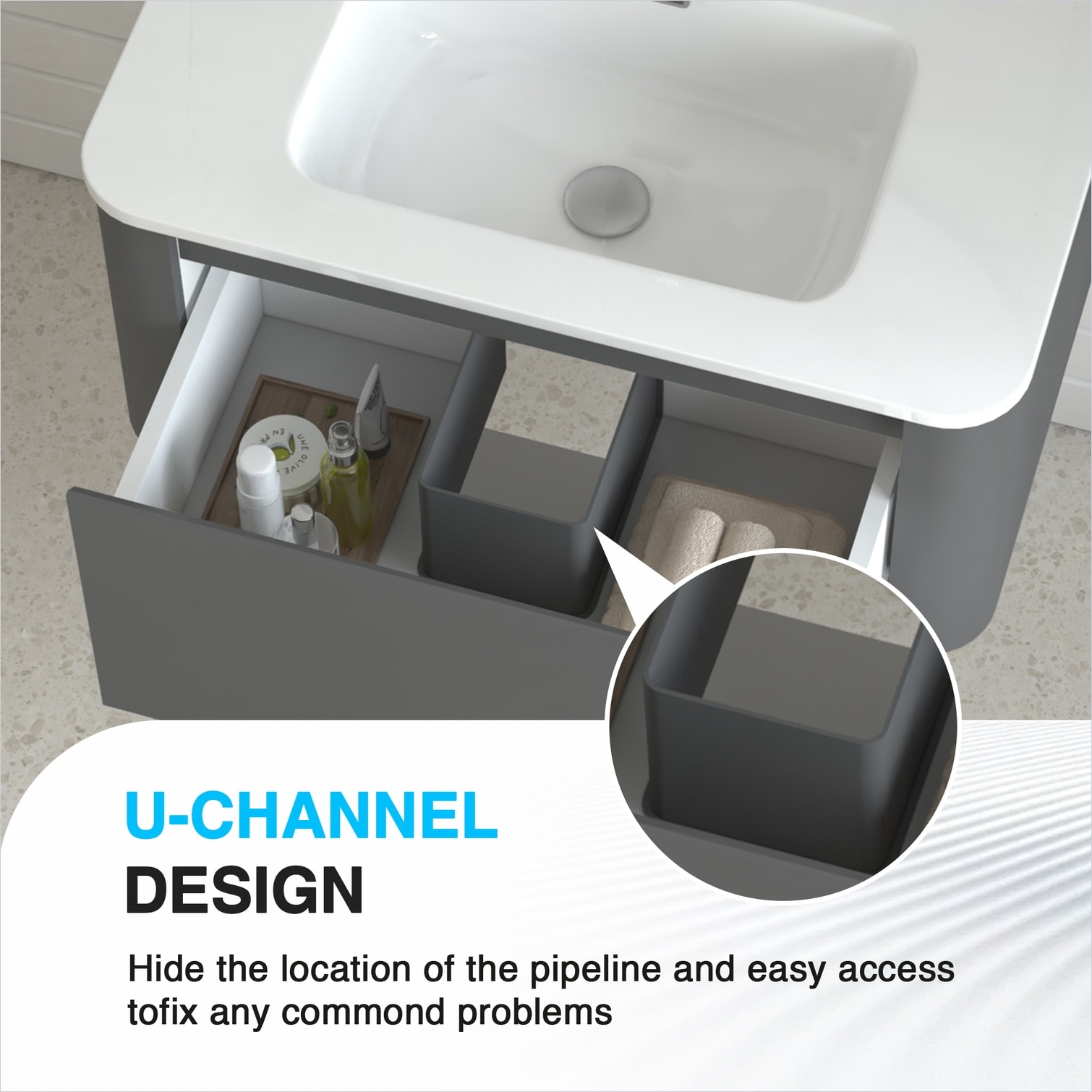 Naturefalls 9C8W9ZRUXLLB Bath-Vanity-Combo - View #5