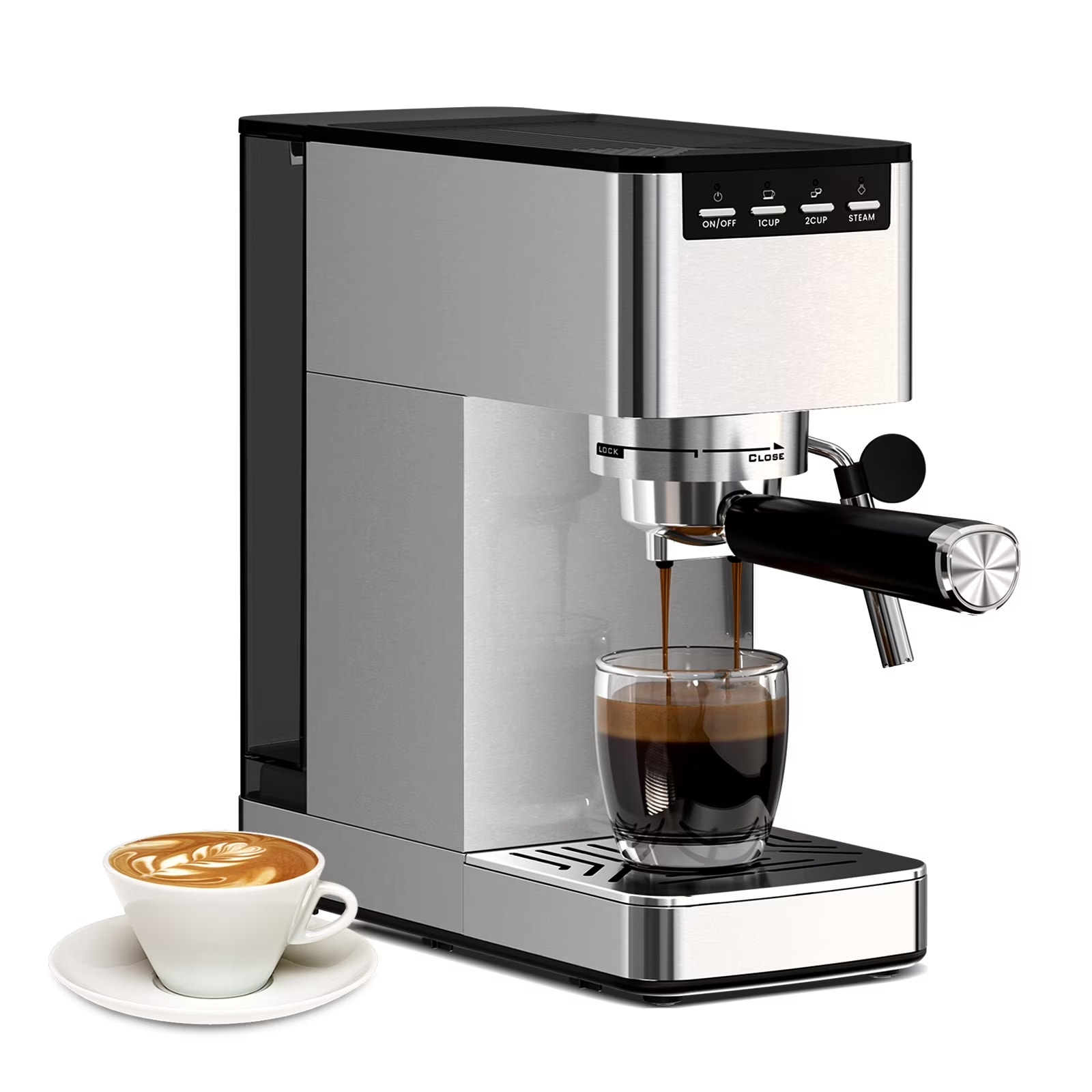 Antarctic Star LSAS-CM8032S 9 Bar Espresso Machine with Steam Frother