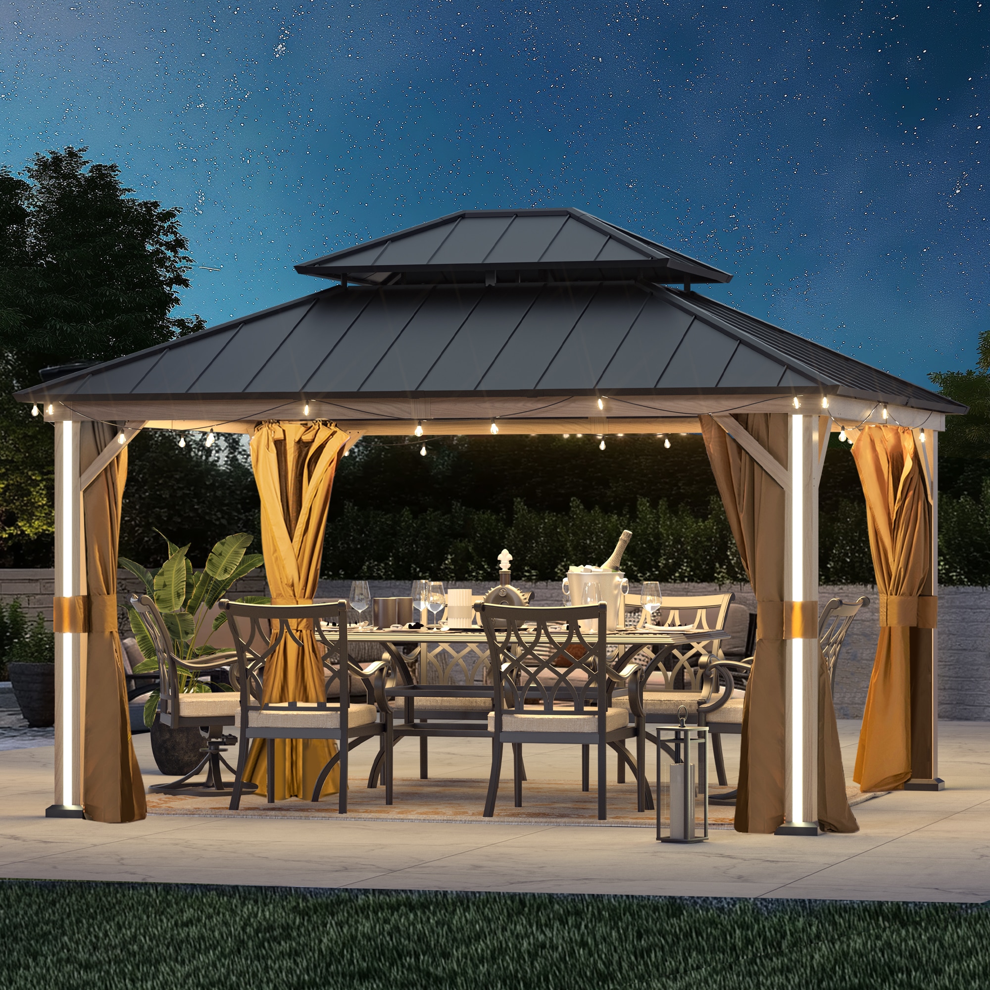 ELEVATE OUTDOORS IG10600042-1214 WBR Wood-Resin-Gazebos - View #3