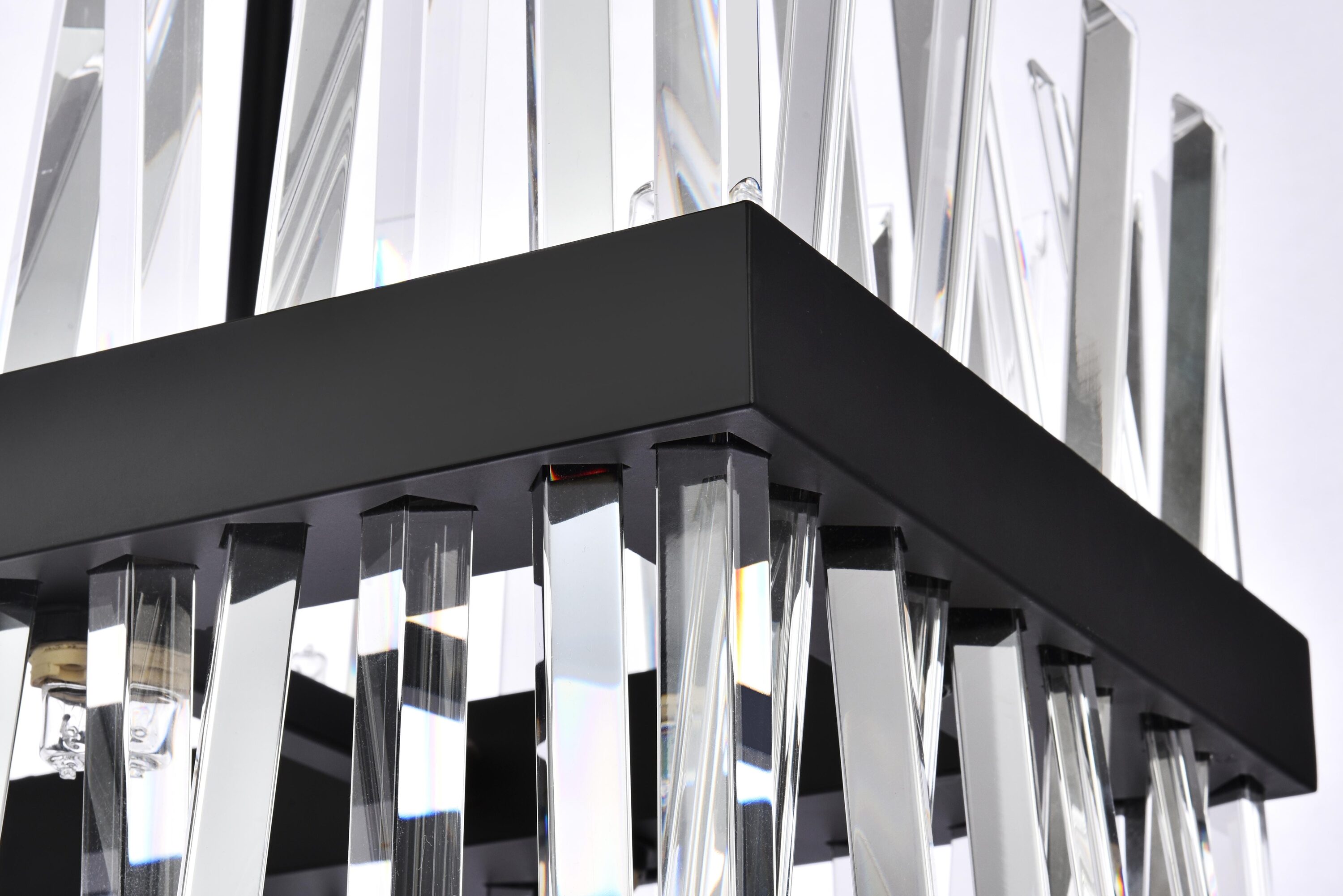 Serephina 16-Light Black Crystal Chandelier with Royal Cut Prisms