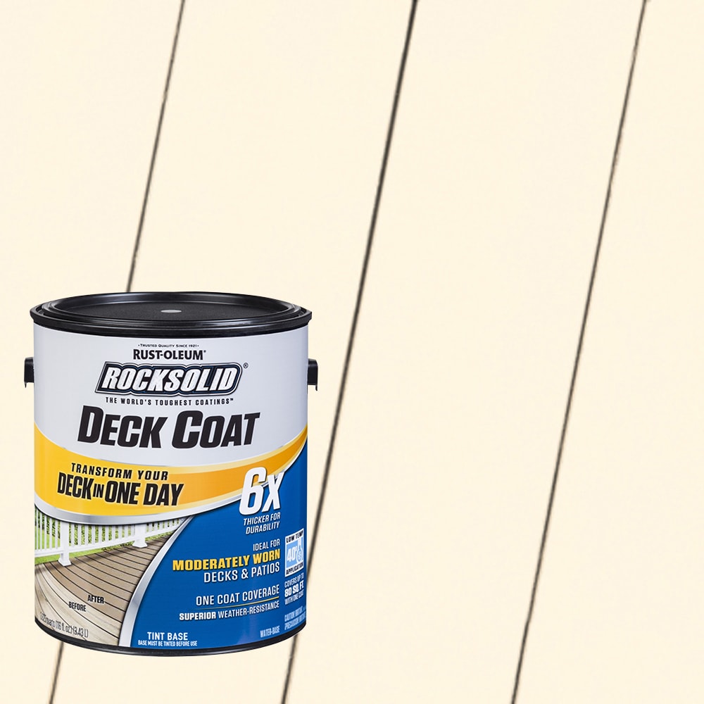 Rust-Oleum 319622T RockSolid 6X Deck Coat Pre-Tinted Canvas Solid Exterior Wood Stain and Sealer in One ( 1-gallon )