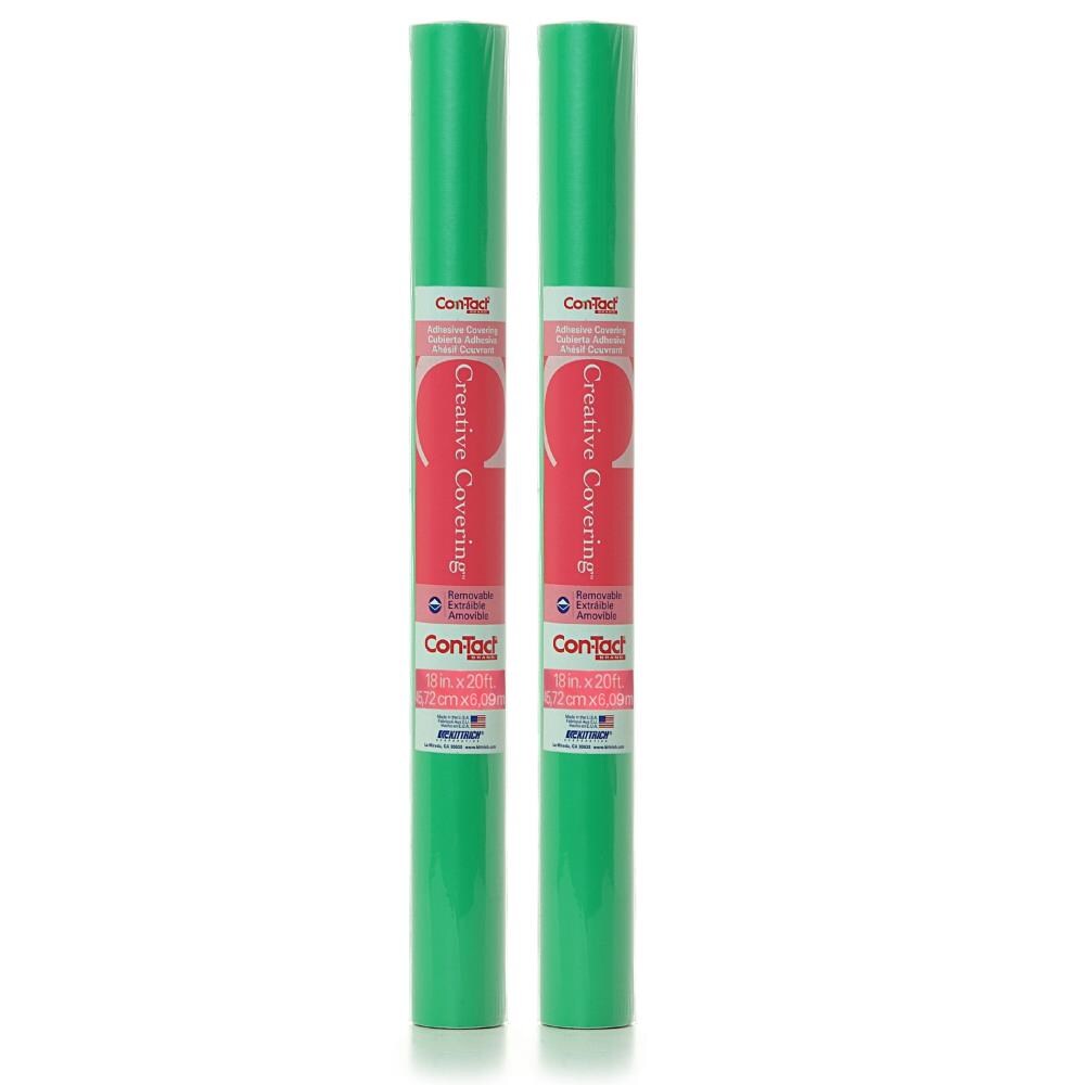 Con-Tact KIT20FC9AH42-2 Adhesive Roll, Green, 18 In x 20 ft., 2 Rolls