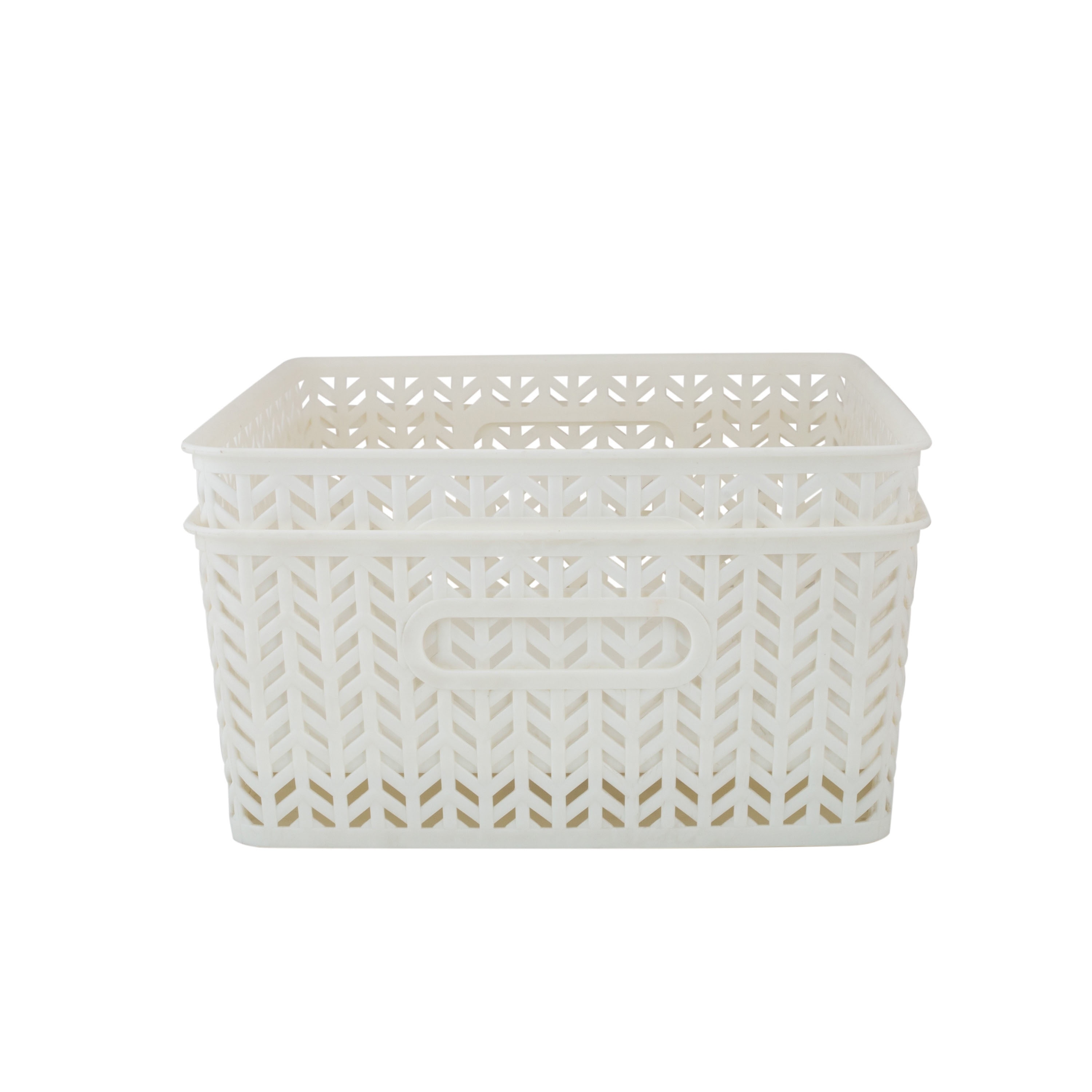 Simplify 25174-WHT-2PK Bins-Baskets - View #2
