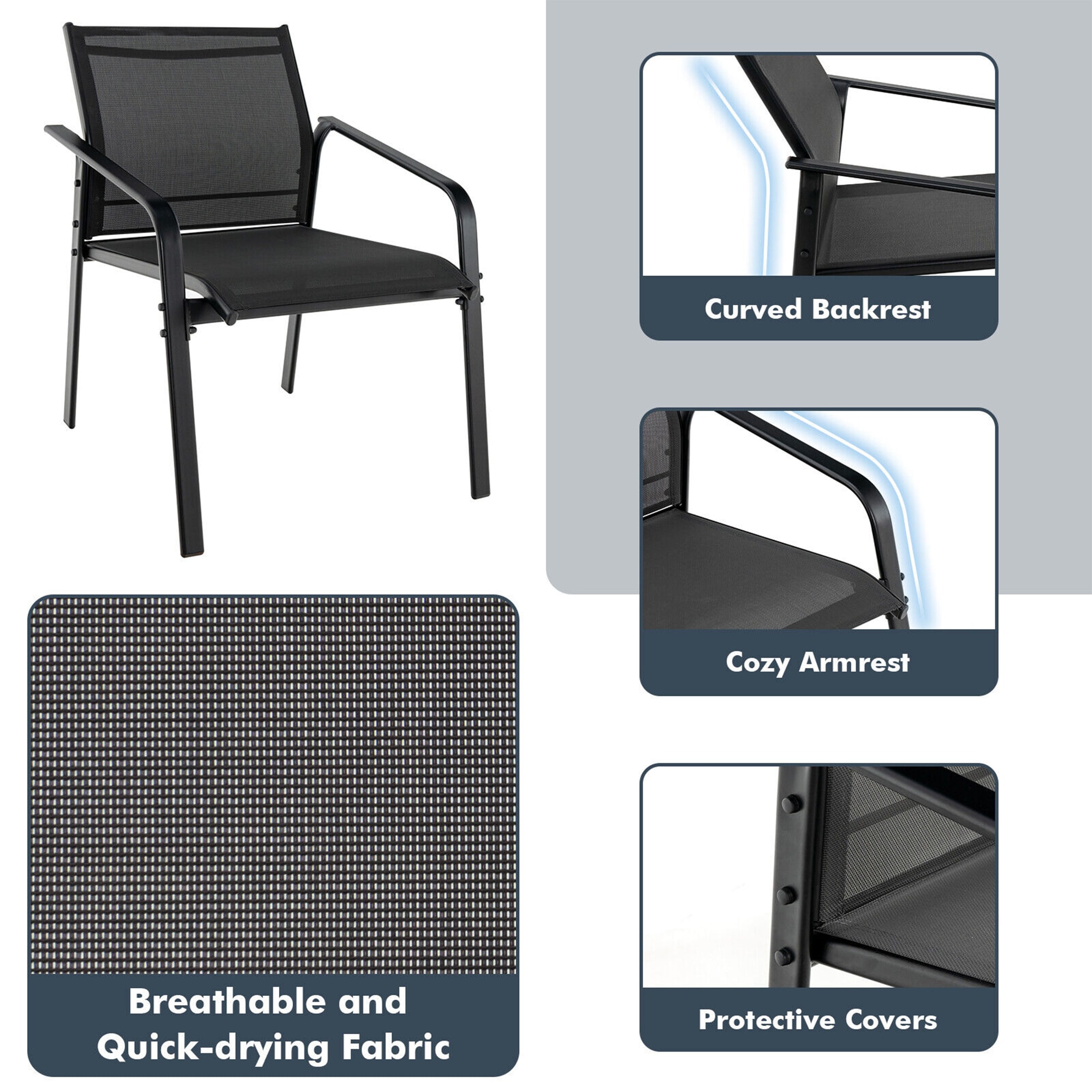 WELLFOR TDJ10474DK Patio-Conversation-Sets - View #3
