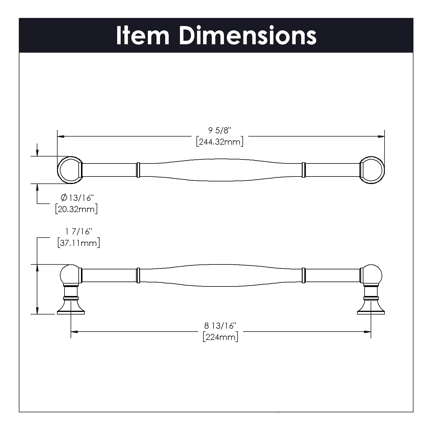 Belwith Keeler B076293-MB Cabinet-Pulls - View #3