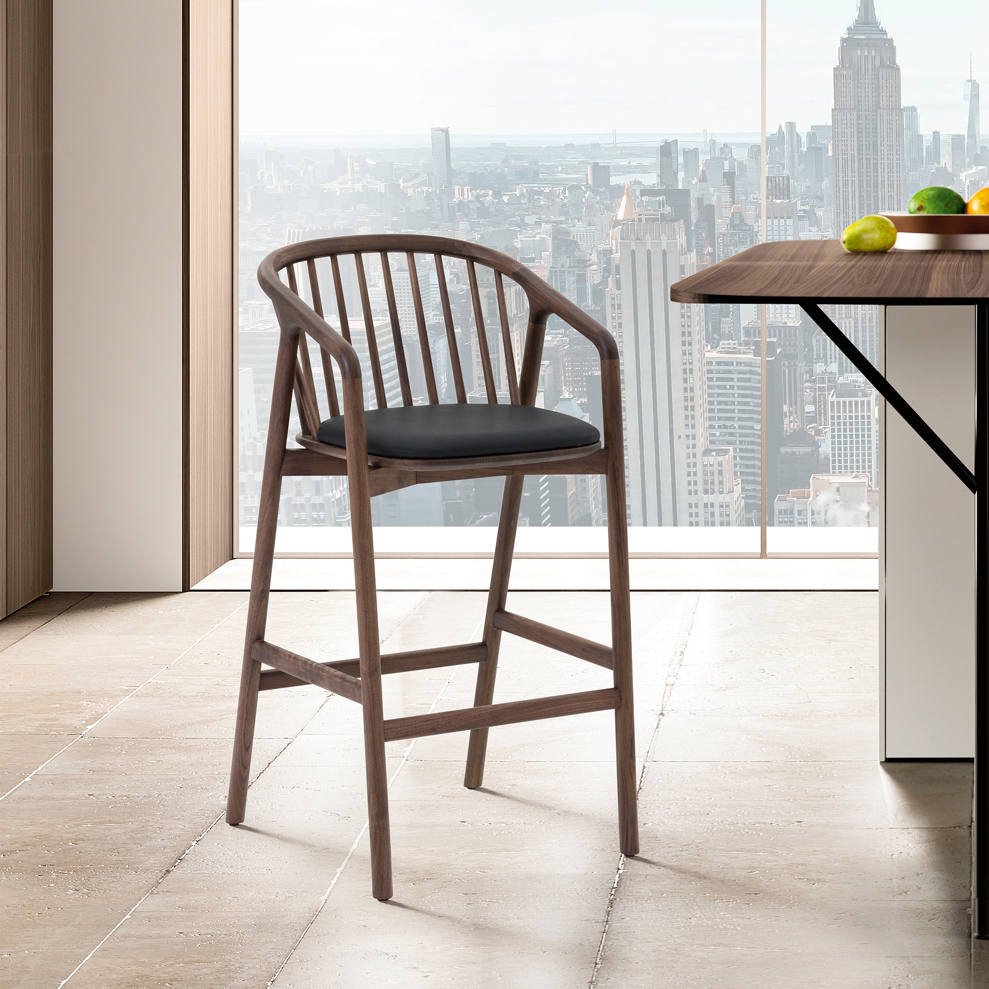 Armen Living LCECBAWABLK26 stools - View #2