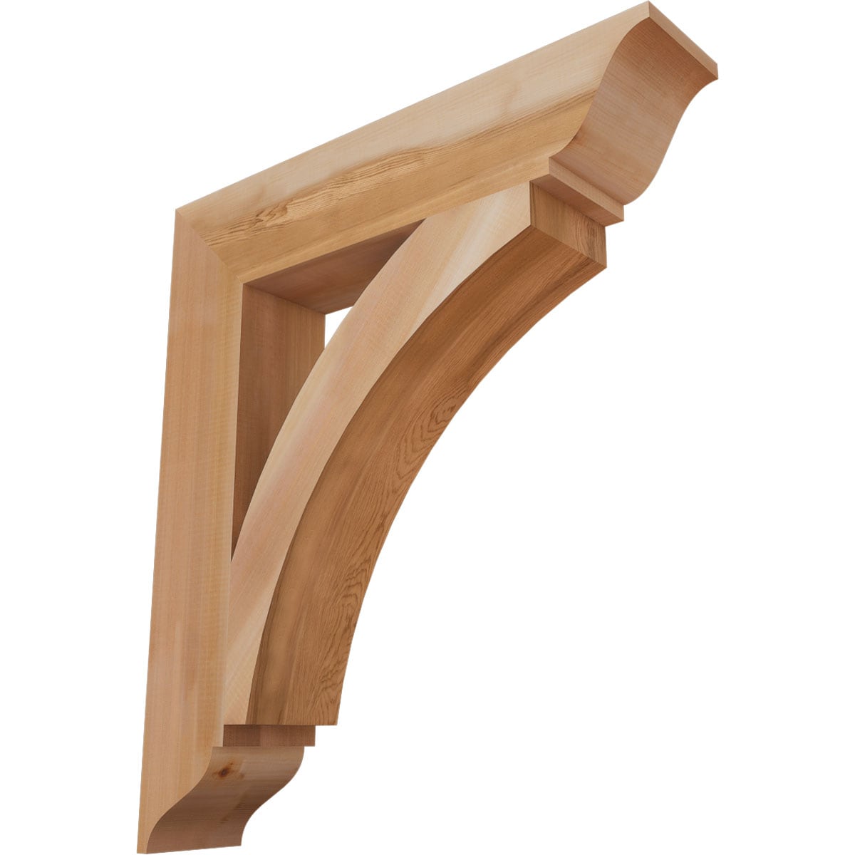 Ekena Millwork BKT06X30X34THR01SWR Thorton traditional smooth 5-1/2-in x 30-in x 34-in Western red cedar Brown Wood Standard bracket