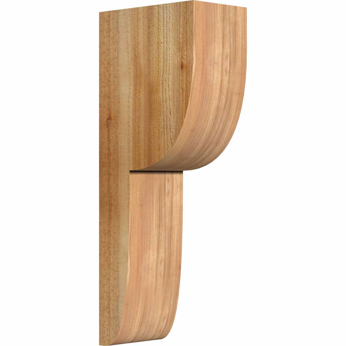 Ekena Millwork COR06X10X26CRE00RWR 6-in x 10-in x 26-in Crestline Unfinished Western red cedar Wood Paintable/Stainable Corbel