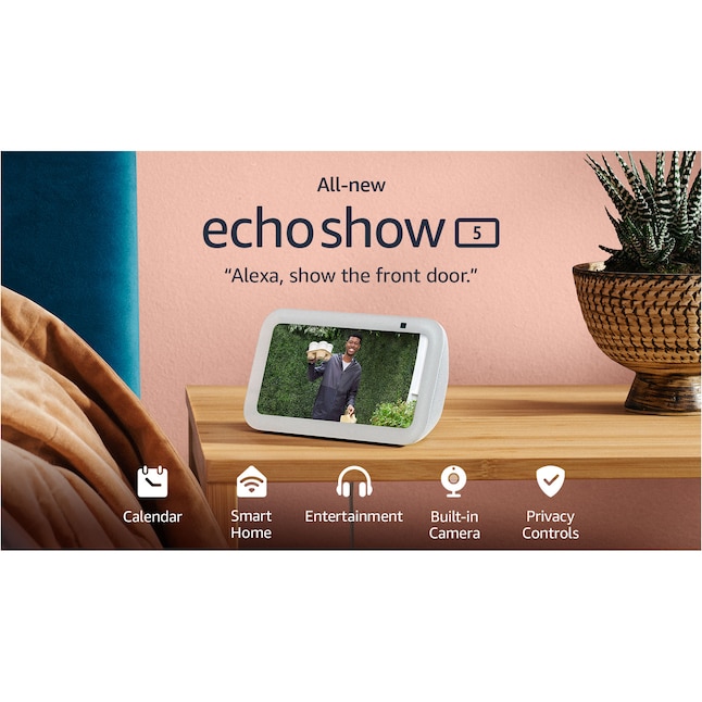 Echo Show 5 3rd Gen, 2023 release Smart display with deeper bass and  clearer sound Glacier white in the Smart Speakers & Displays department at