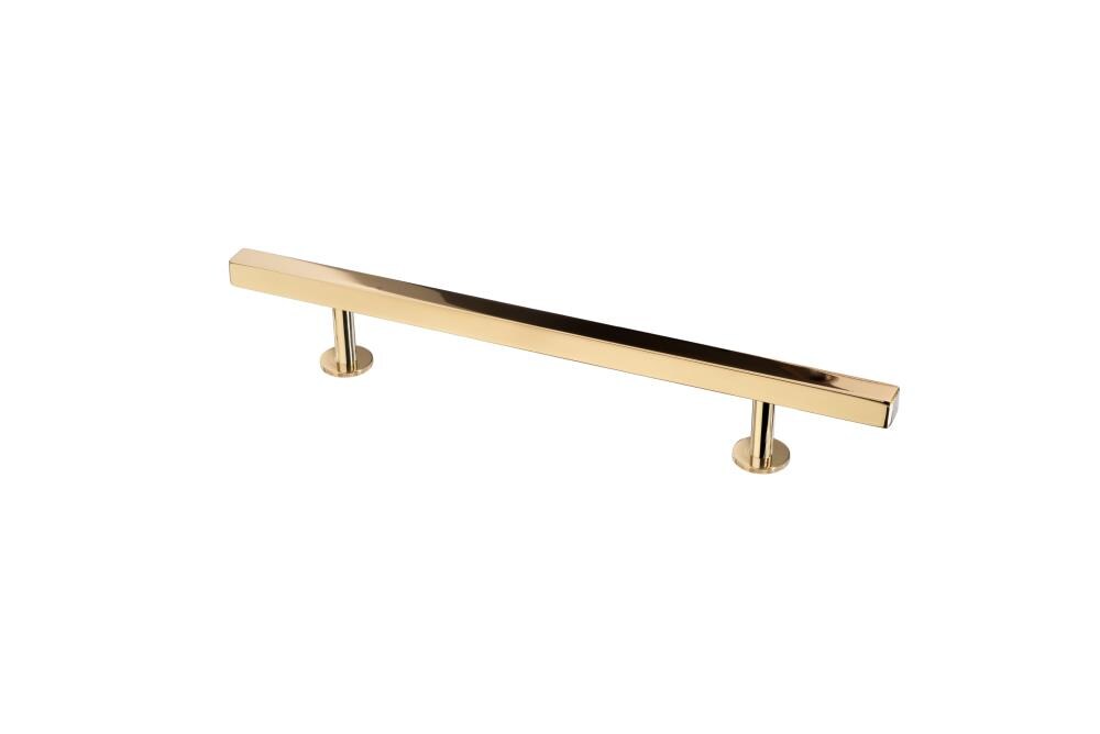 Lews Hardware Square Bar 9 In Center To Center Brass Polished Square Bar For Use On 8506