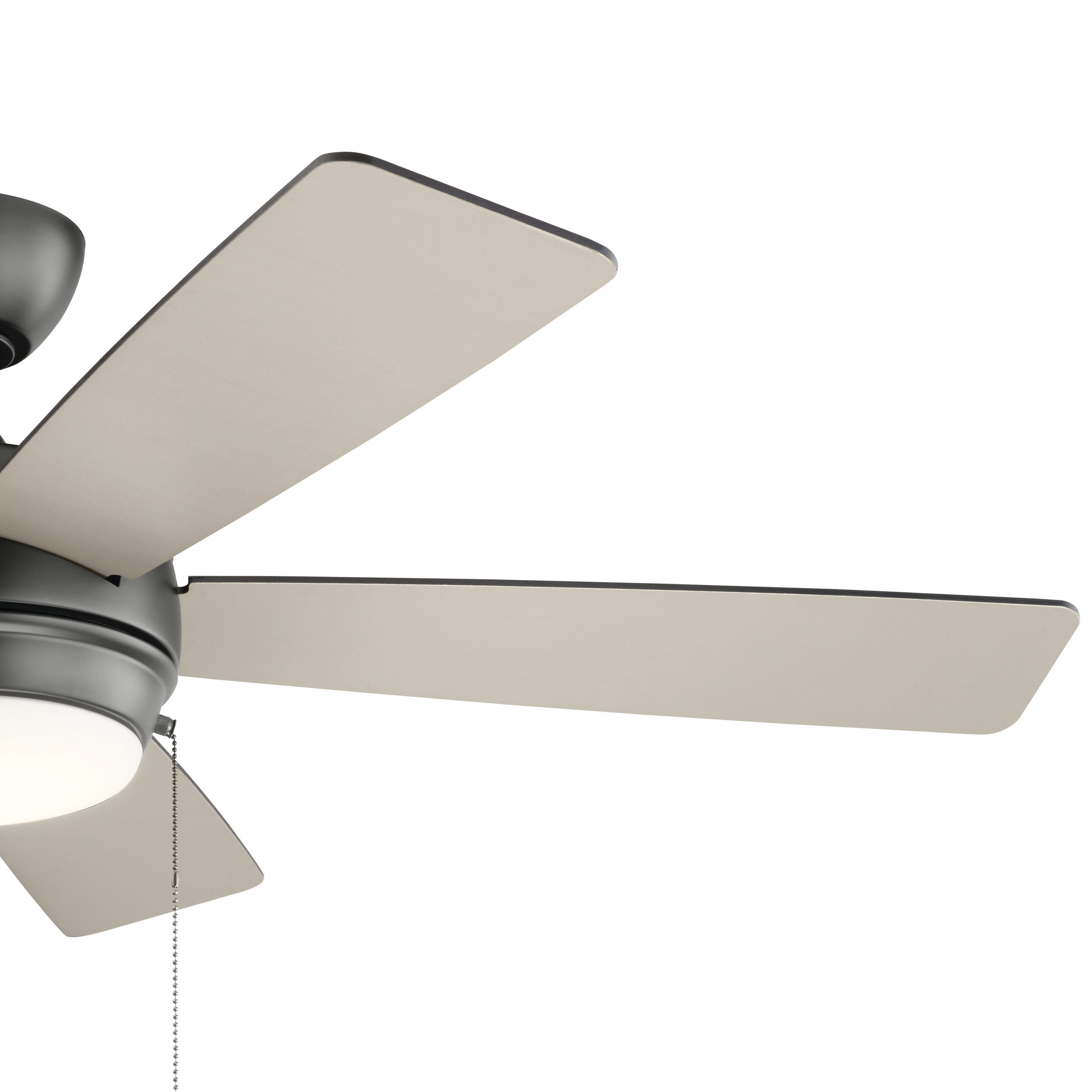 Kichler Starkk 52-in Satin Black Integrated LED Indoor Ceiling Fan with  Light (5-Blade)