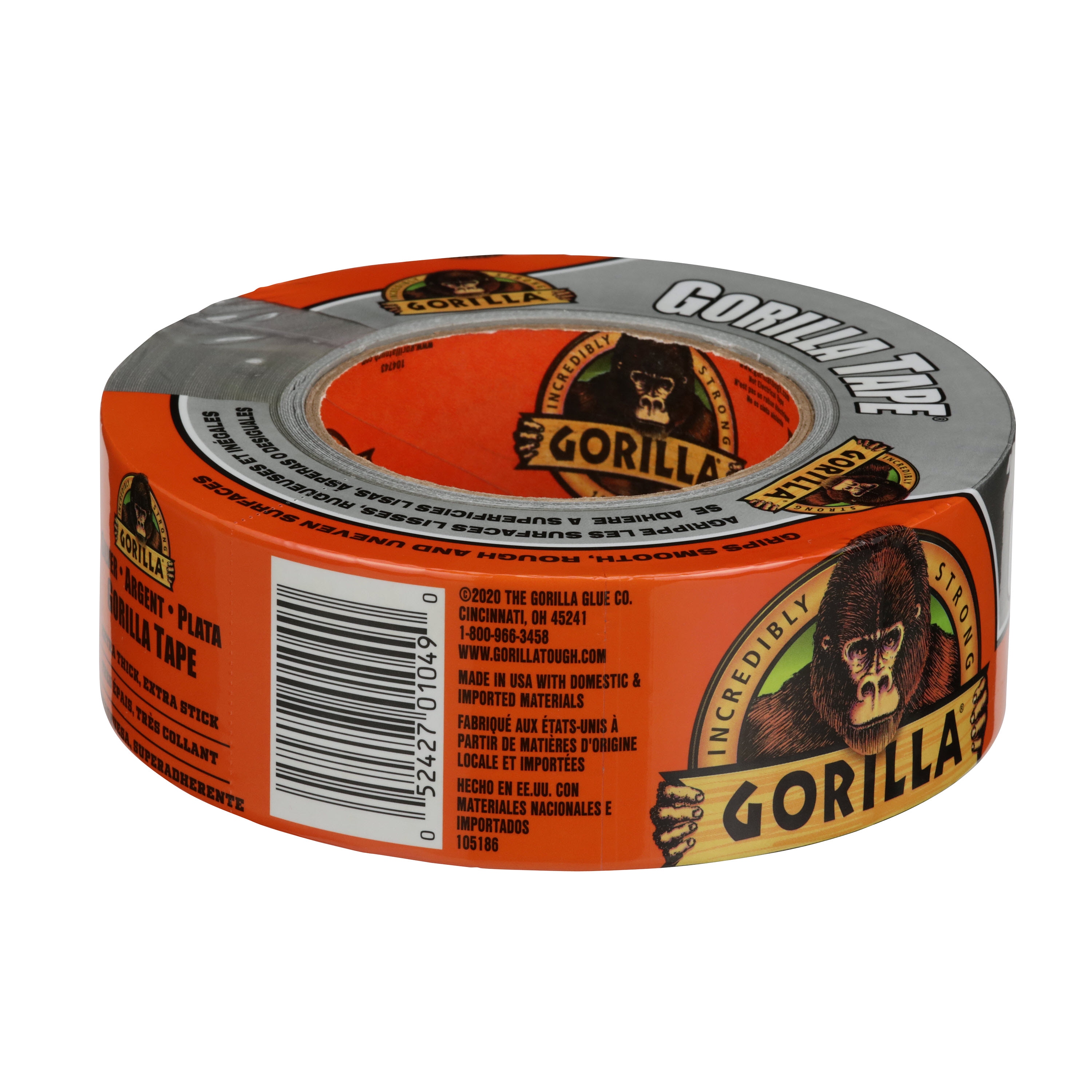 Gorilla Silver Duct Tape 2.88-in x 25 Yard(s) (4-Pack) in the Duct Tape  department at