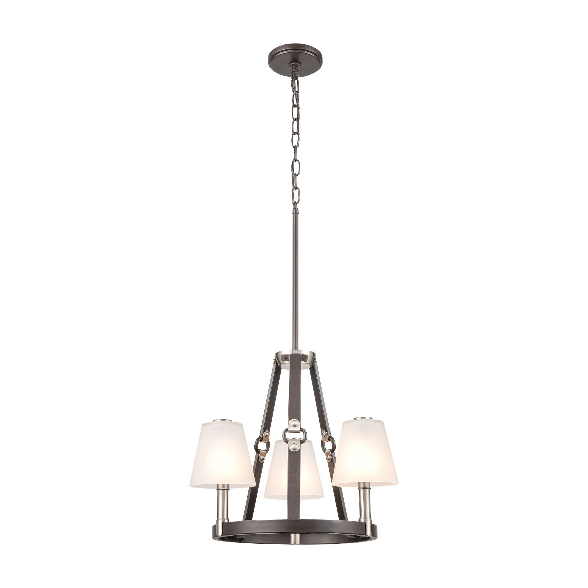 ELK Home A-CRFT-83445/3 Armstrong Grove 3 - Light -Coastal Espresso /  Bronze / Dark Brown Glass / Metal Chandelier