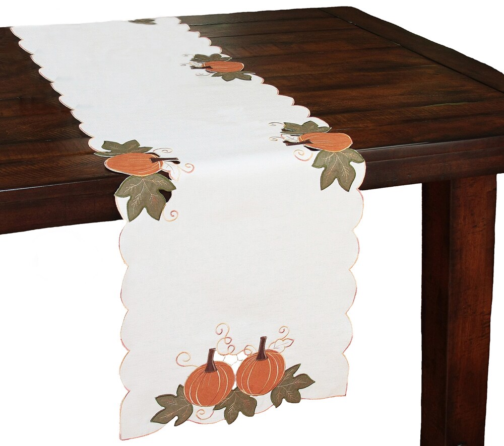 XIA Home Fashions XD149831554 54-Inches Pumpkin Tabletop decoration Table runner