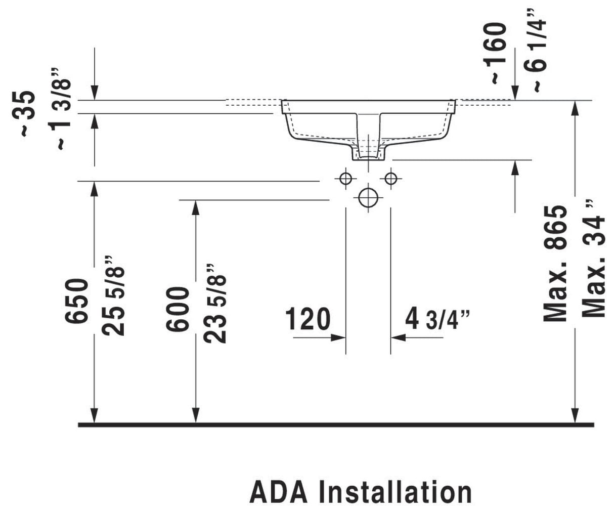 Duravit 0330430017 Bath-Sink - View #4
