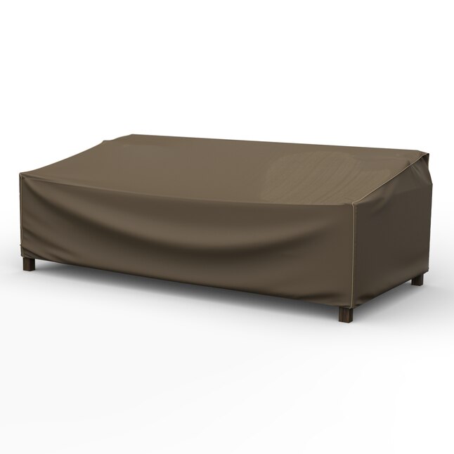 Budge Stormblock Hillside Black Tan Polyester Sofa Patio Furniture Cover In The Covers Department At Com - Large Patio Sofa Covers