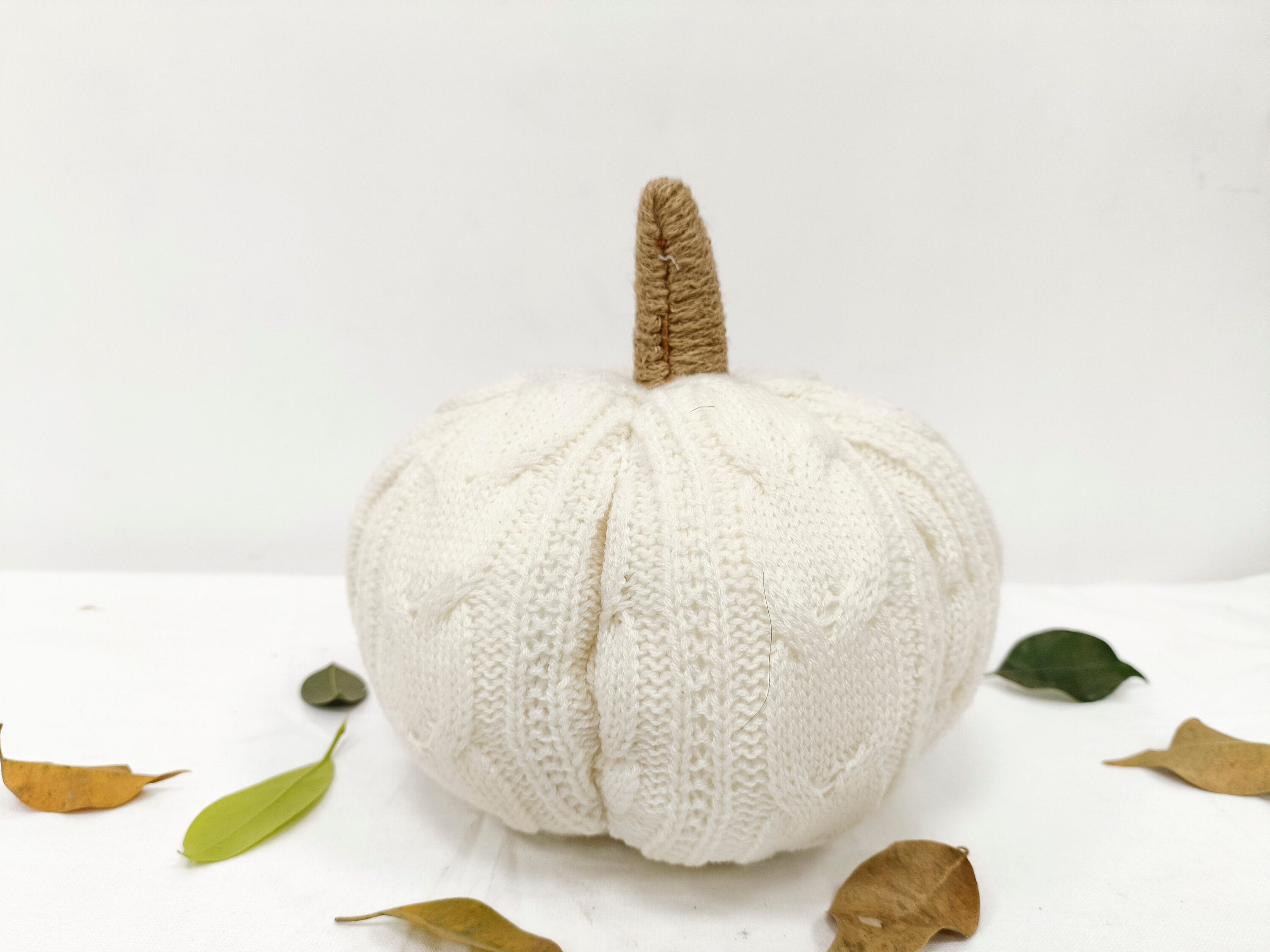Glitzhome Fall Decor 18x18 Cotton Embroidered Pumpkin Pillow Cover, Indoor  Use, White, Hidden Zipper