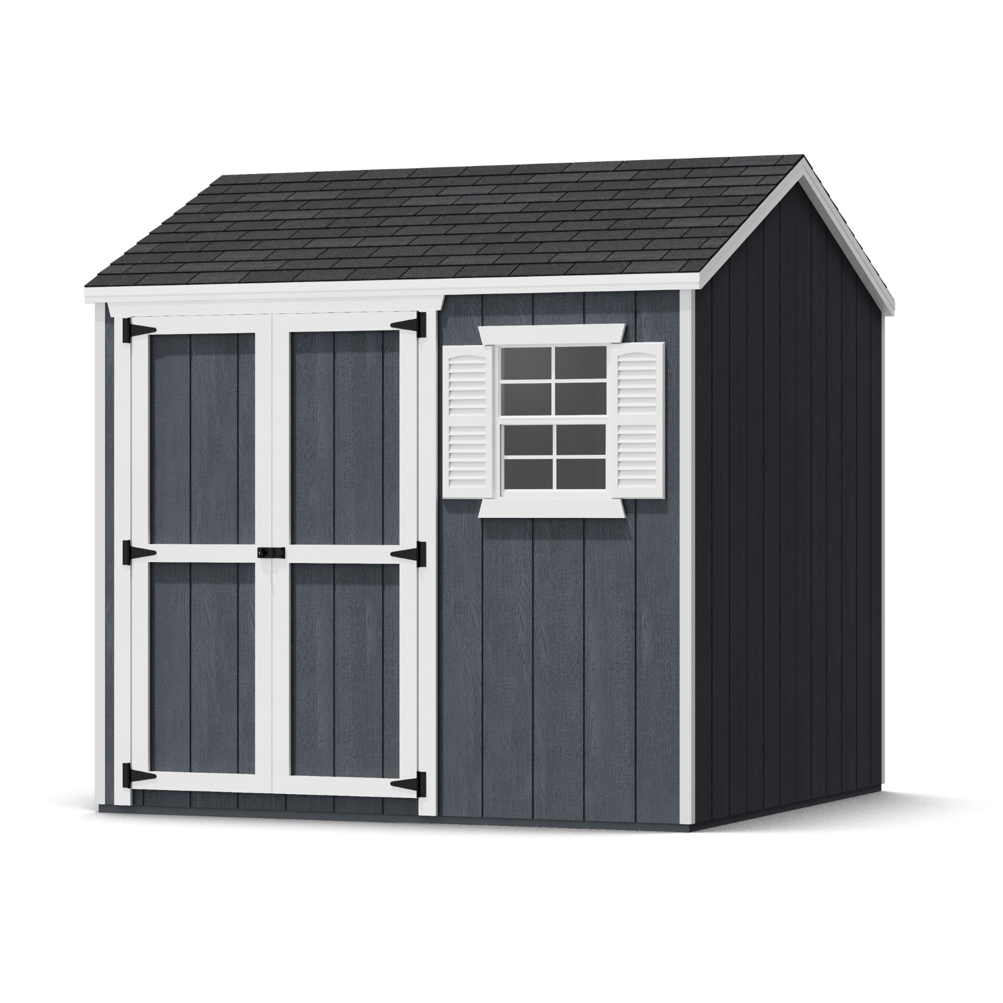 Little Cottage Co 8X8 VWS-PC Value Workshop 8-ft x 8-ft Gable Style Wood Outdoor Storage Shed with 1 Windows 2 Doors