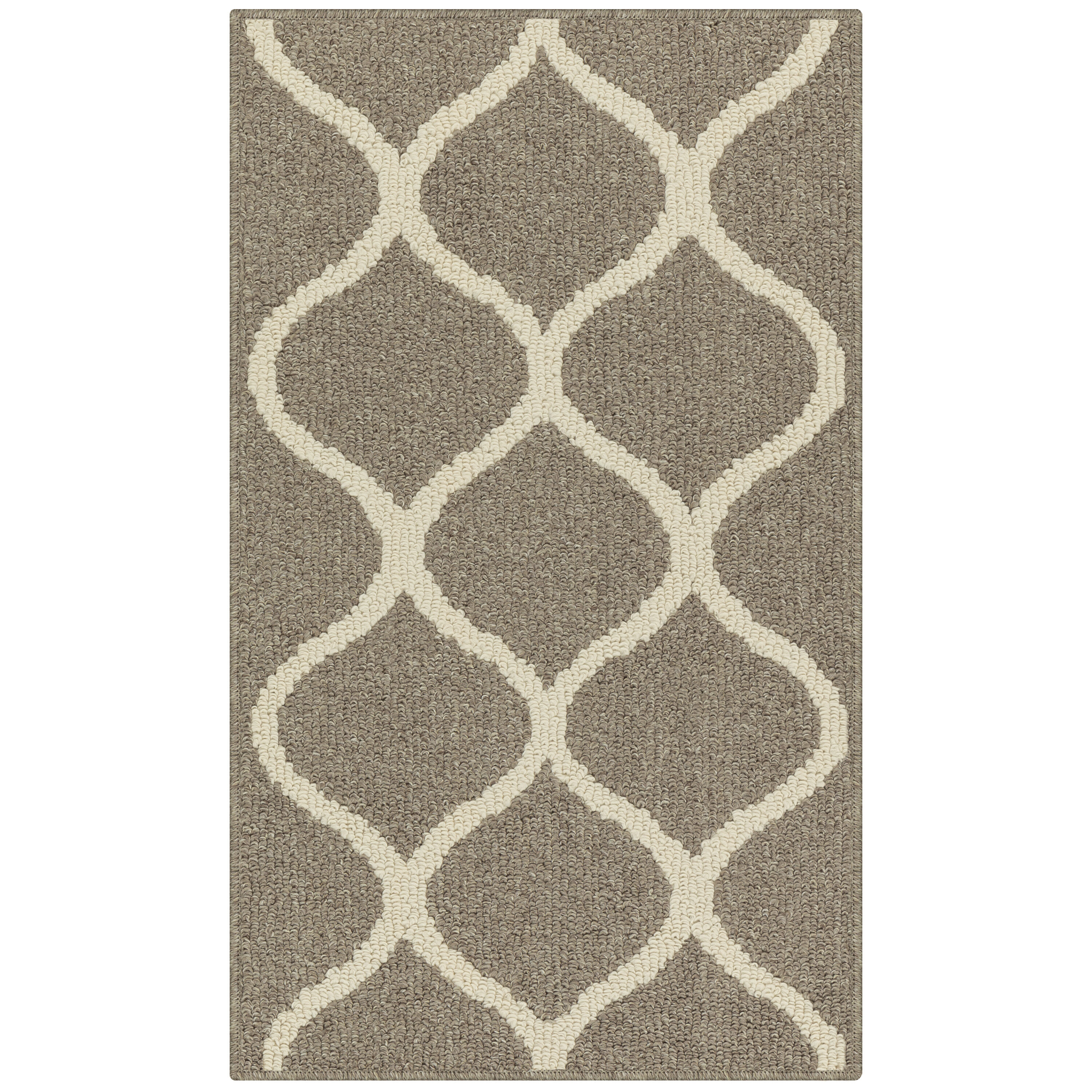 Brown Tufted Non-Slip Rectangular Washable Rug