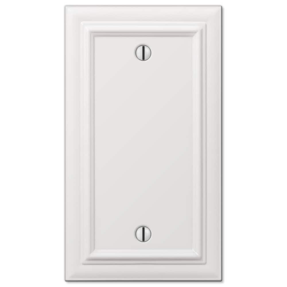 Continental White Metal 1-Gang Blank Wall Plate