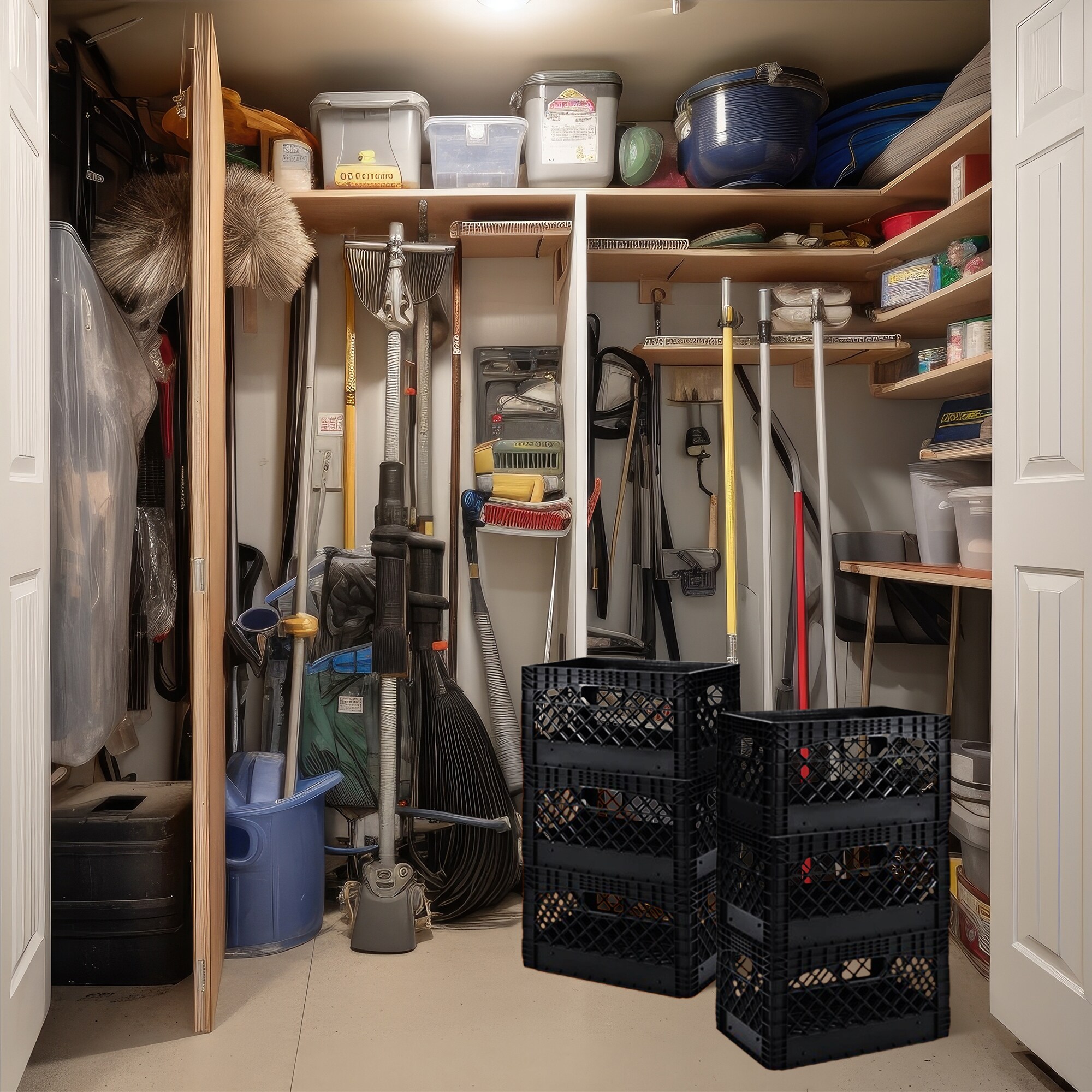 Juggernaut Storage Juggernaut 16-Quart Crates are the perfect storage solution for home garage or car. Stackable and durable with ergonomic handles they’re easy to carry and ideal for a variety of storage needs. Organize efficiently and reduce clutter.