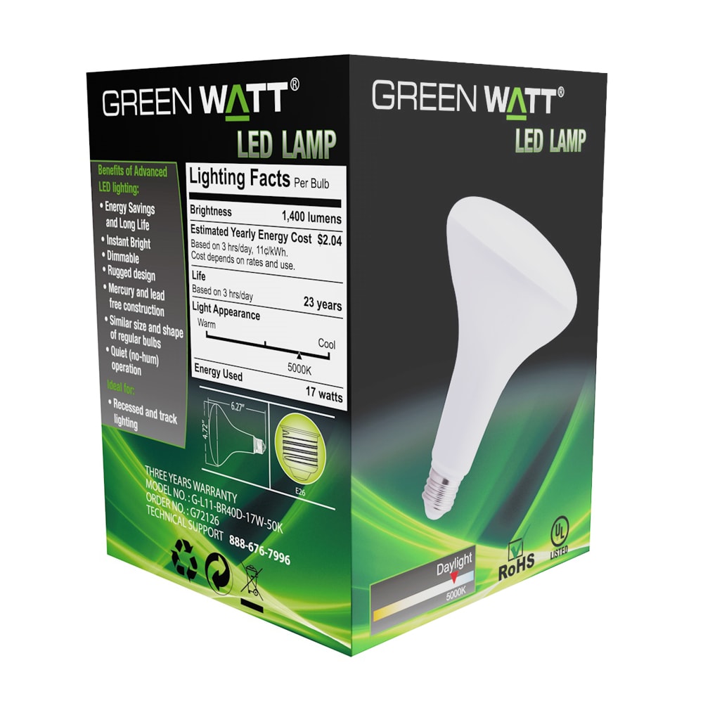 Green Watt L11-BR40D-17W-50K Led-Flood-Spot-Light-Bulbs - View #4
