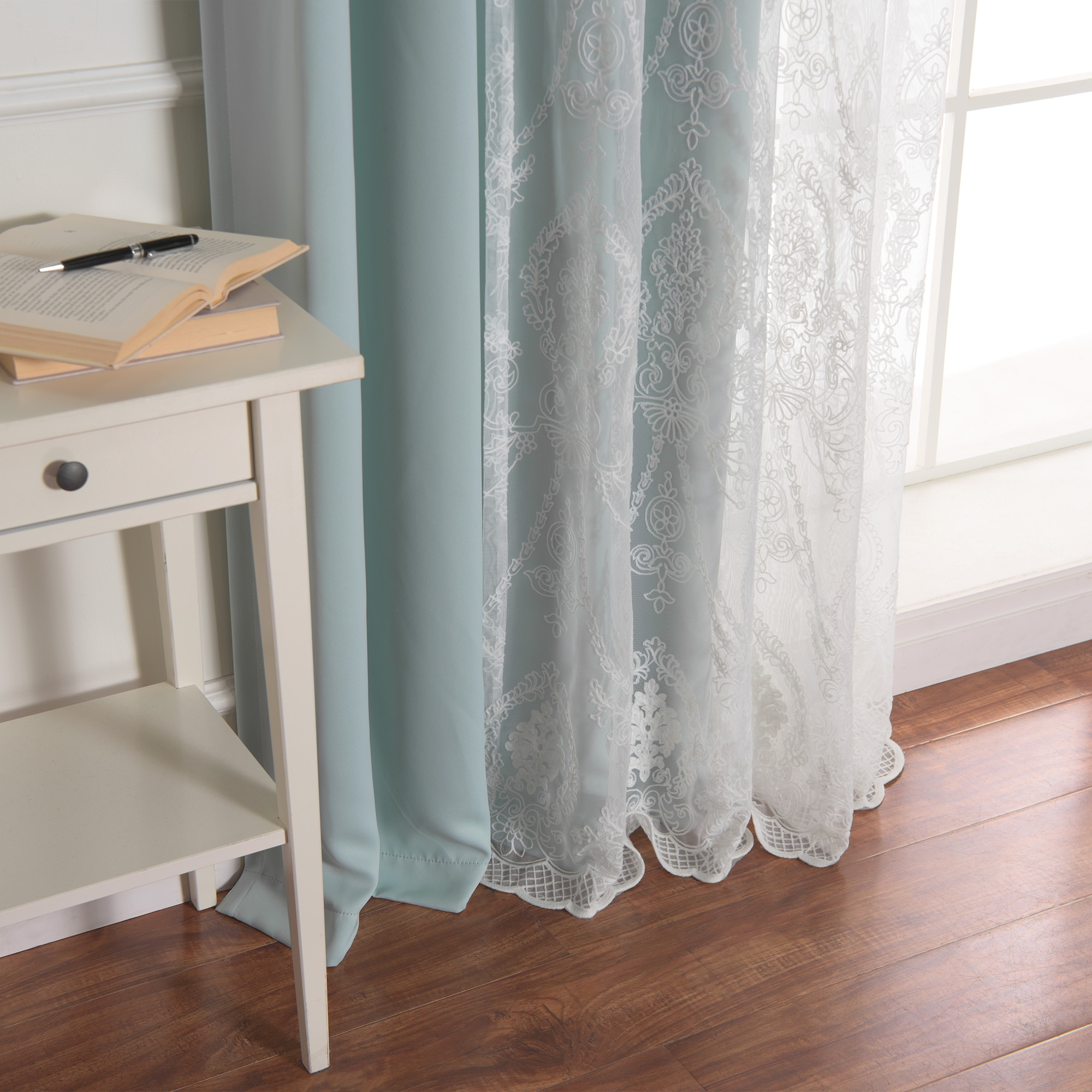 Best Home Fashion MM-TRELLIS-84-MINT curtains - View #5