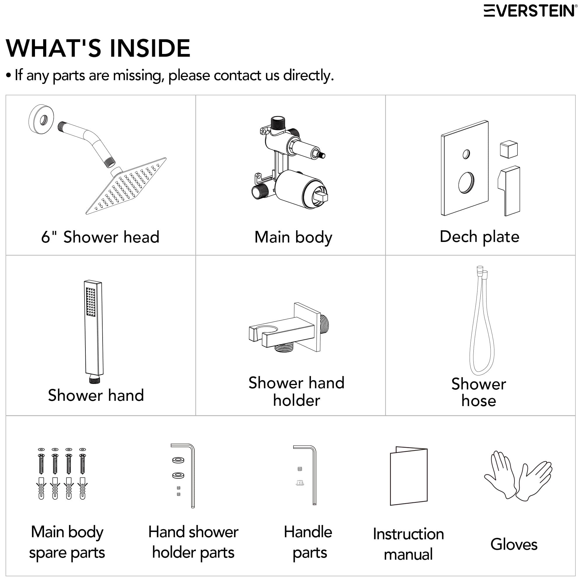 EVERSTEIN SFS-1077-NK6 Tub-Shower-Faucets - View #11