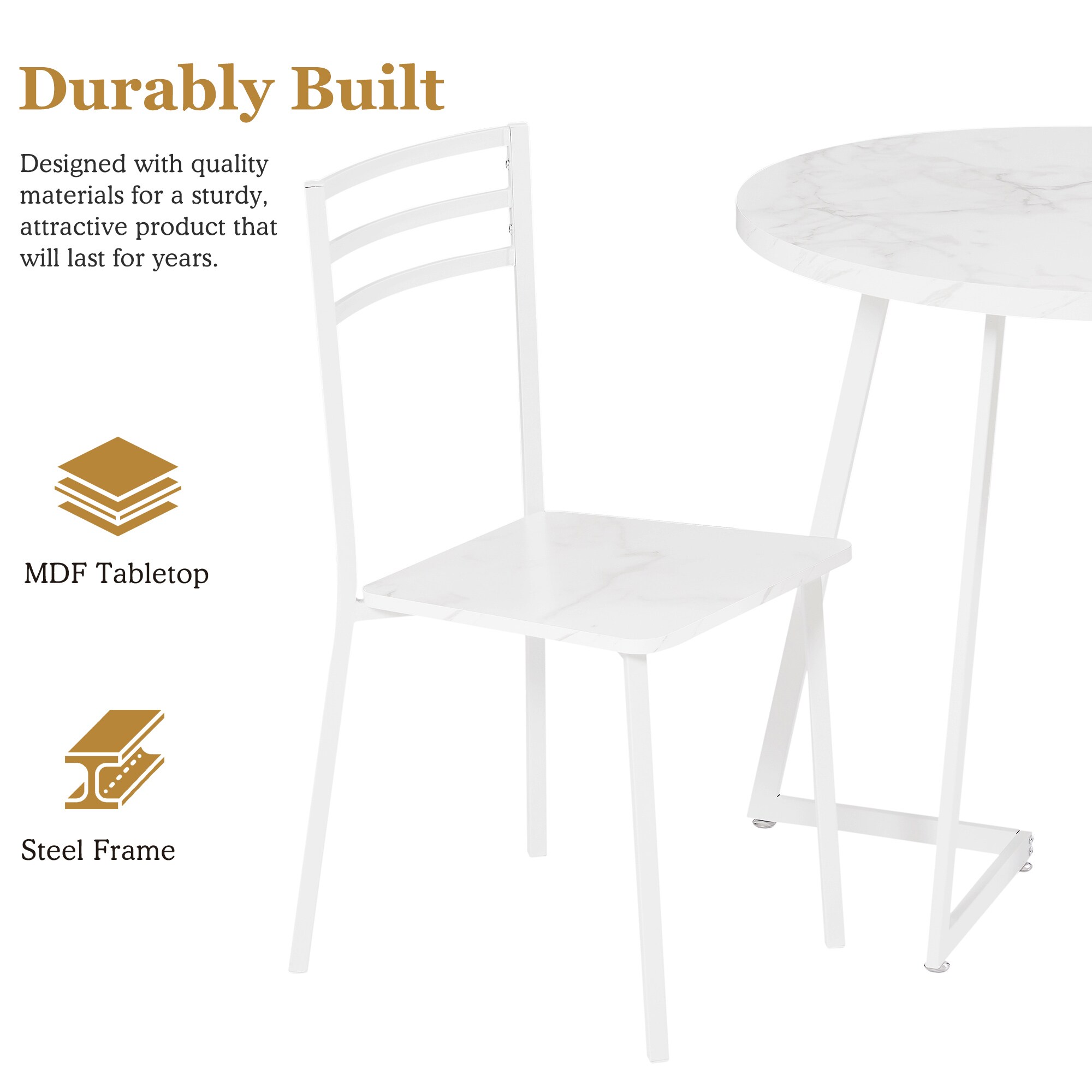 Vecelo LOE-MX-TC11-MWAW Dining-Sets - View #6