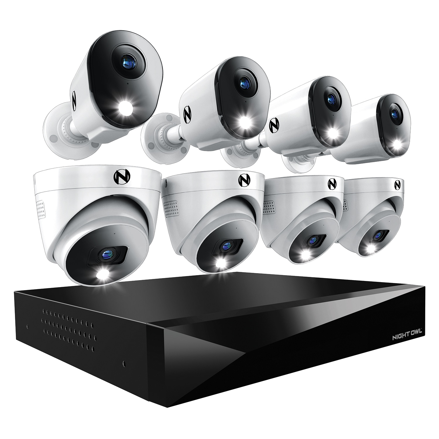 Night Owl FTD4 Indoor/Outdoor 4-Camera Hardwired Spotlight Security Camera System CAM-4PK-FTD4DM-B Sansujyuku sansujyuku.com