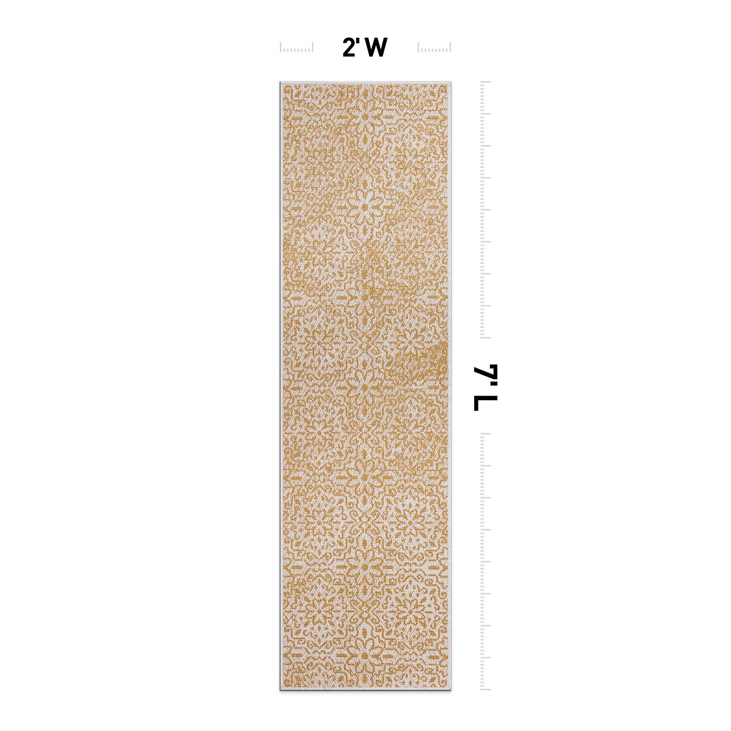 World Rug Gallery 4026YELLOW2X7 rugs - View #2